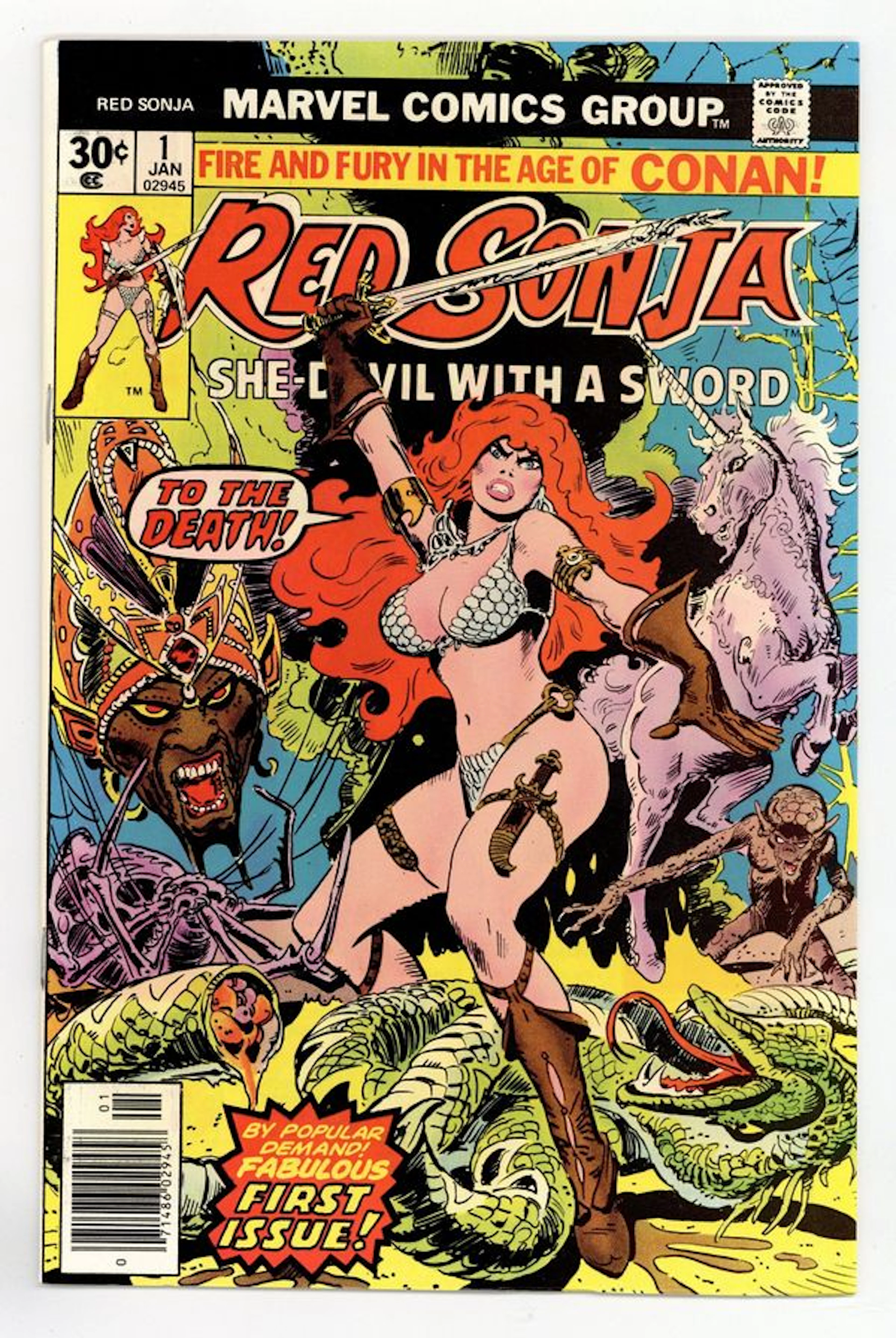 Red Sonja (1977 1st Marvel Series) 1 VF/NM 9.0