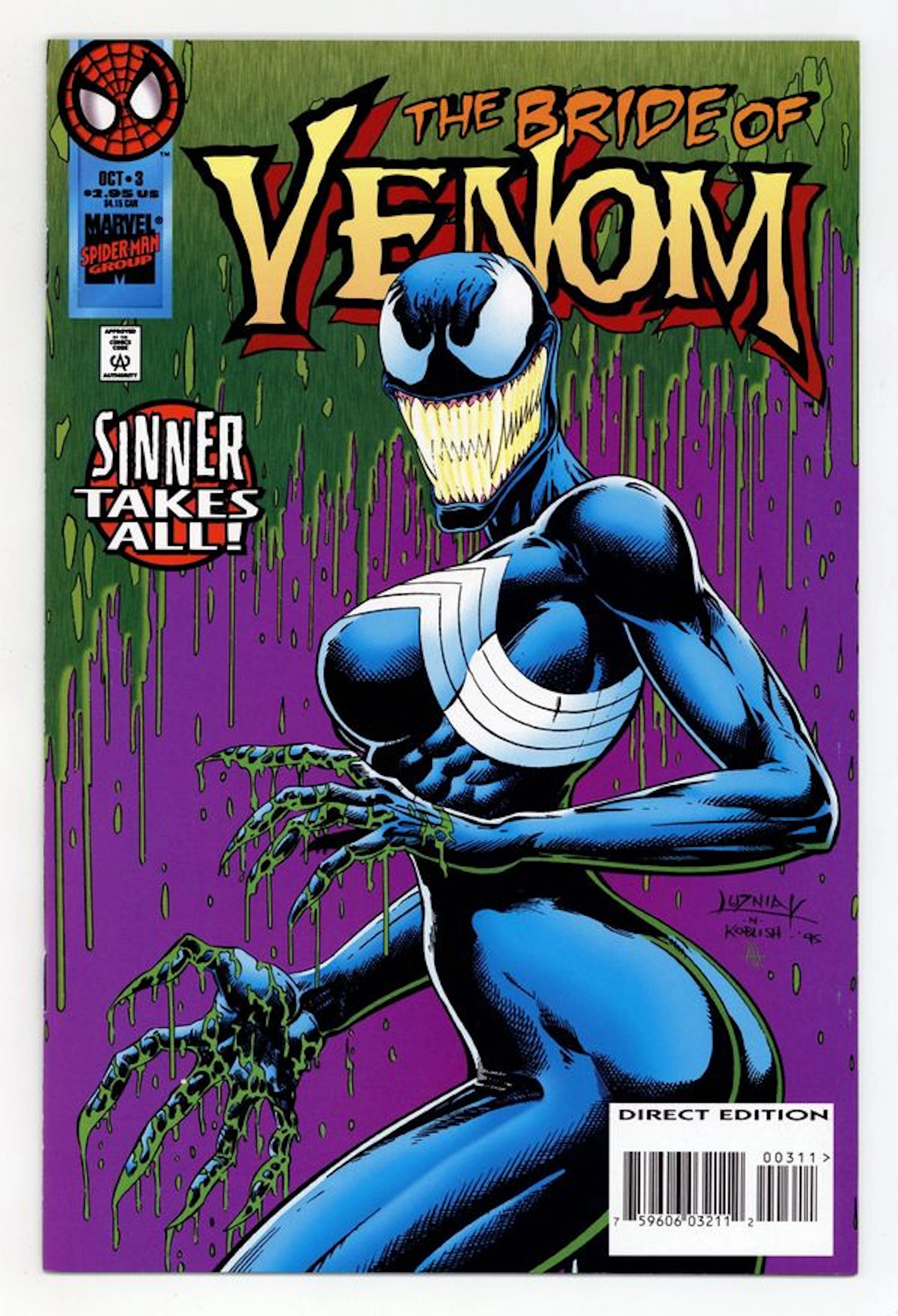 Venom Sinner Takes All (1995) 3 VF/NM 9.0