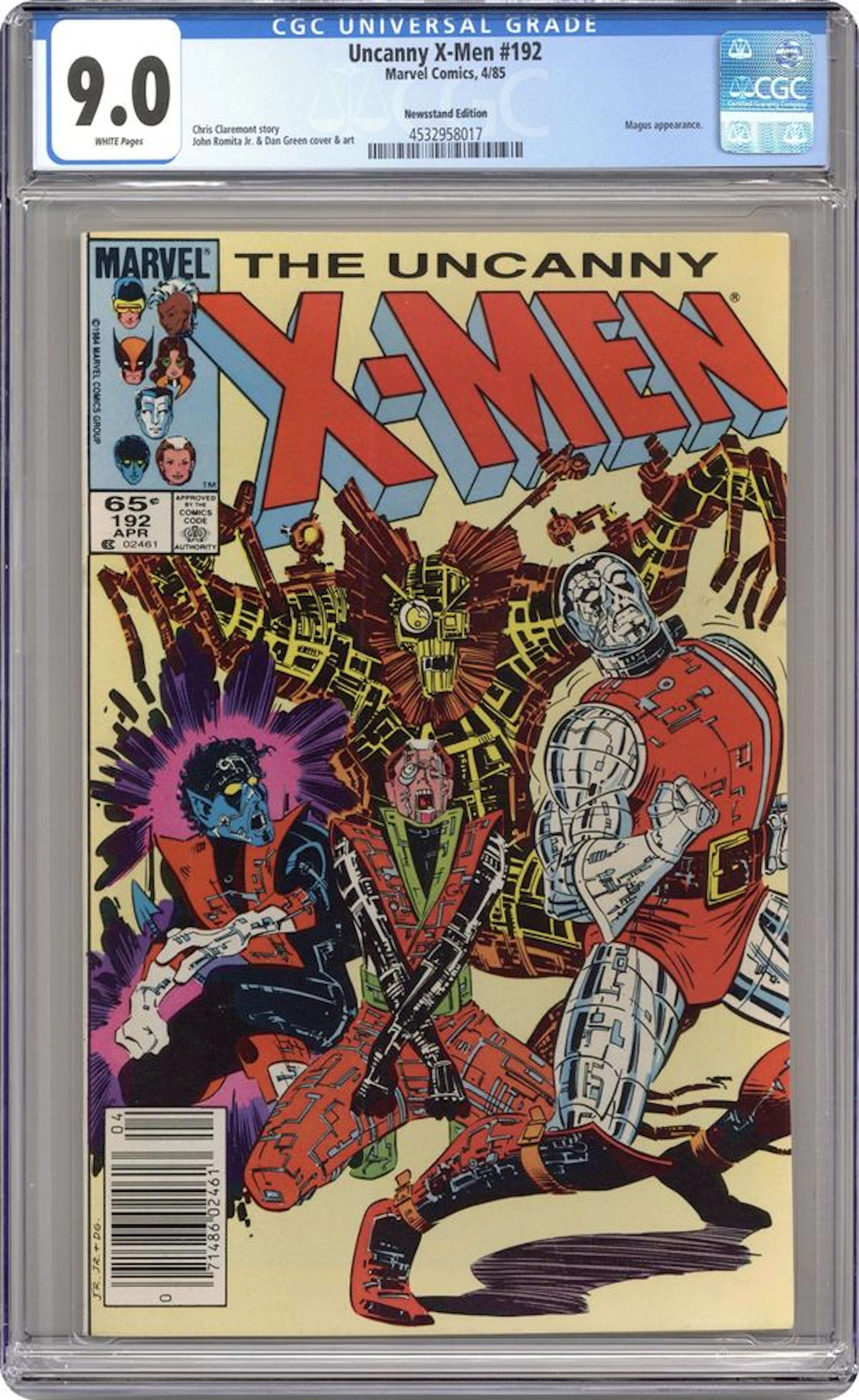 Uncanny X-Men (1963 1st Series) 192N CGC 9.0