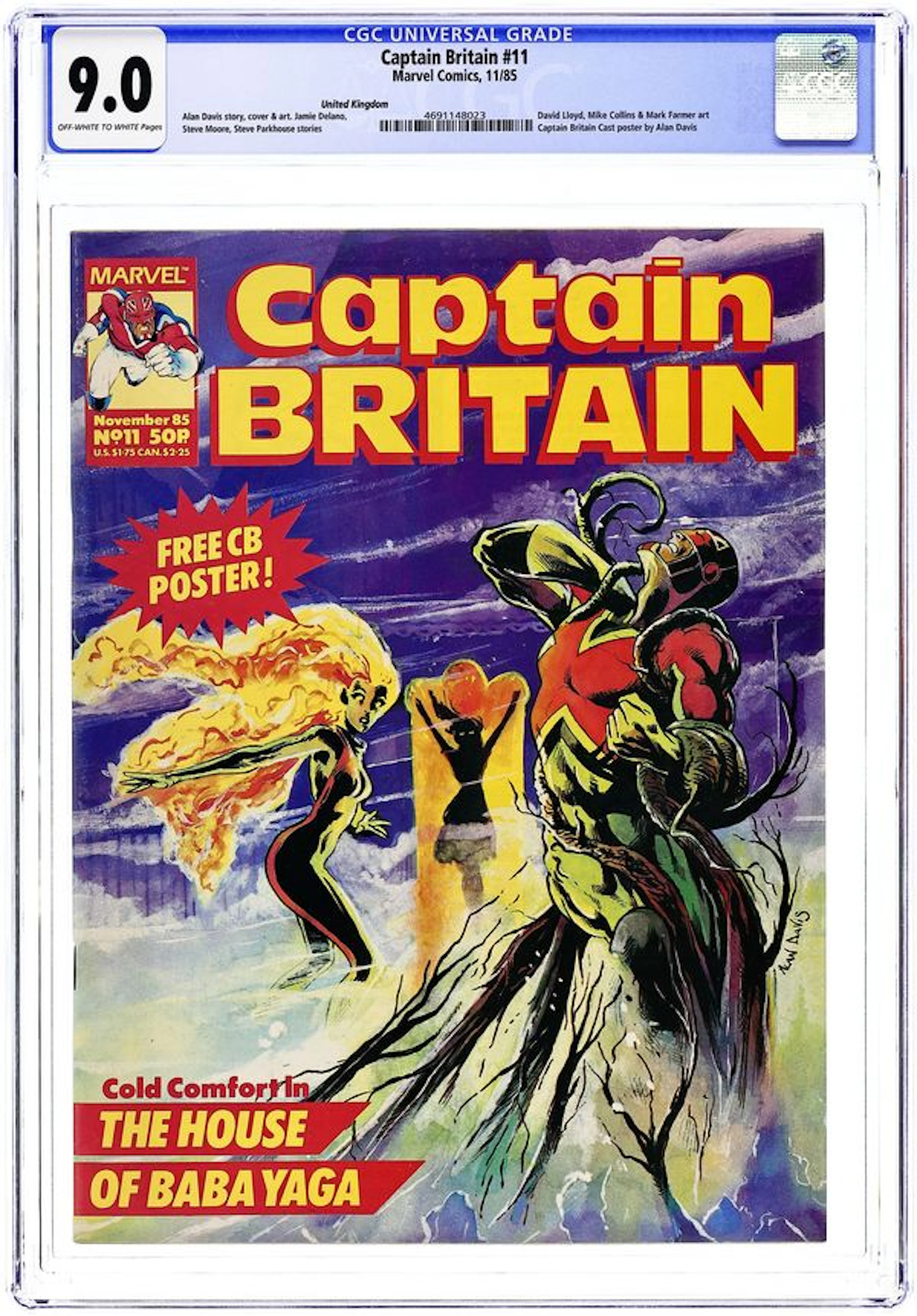 Captain Britain (UK 1985-1986 Marvel 2nd Series) 11 CGC 9.0