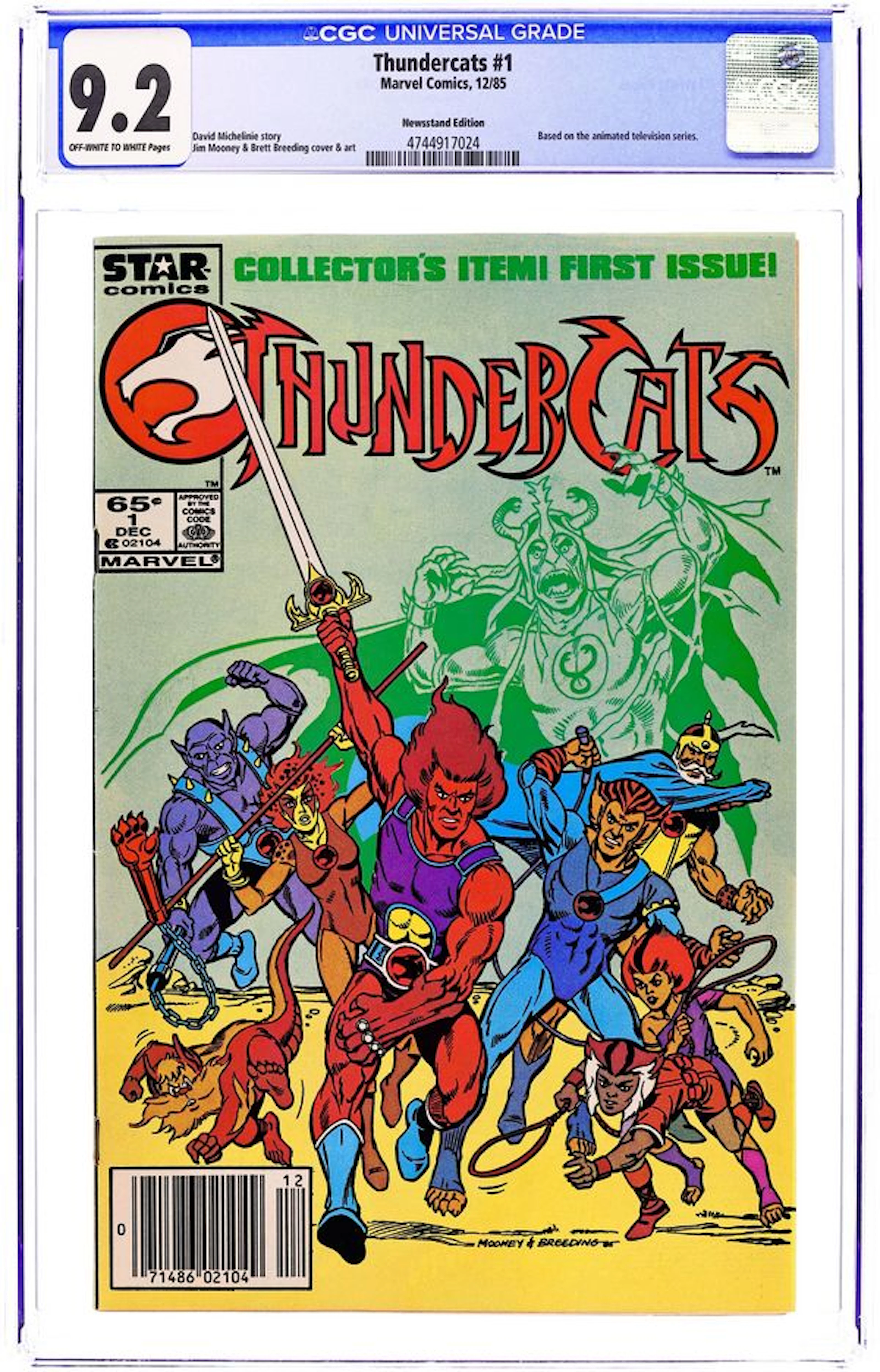 Thundercats (1985 1st Series Marvel) 1N CGC 9.2