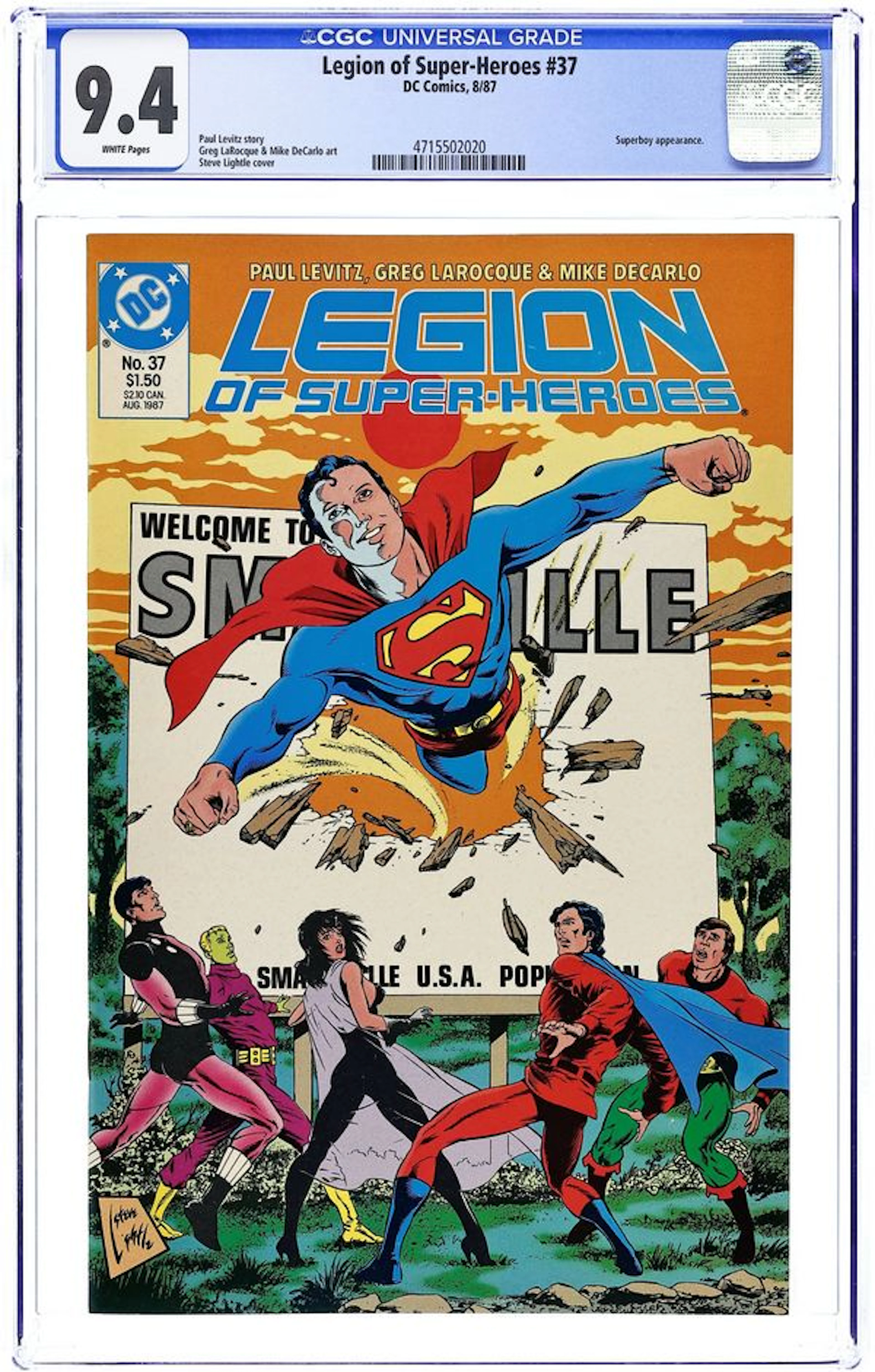 Legion of Super-Heroes (1984 3rd Series) 37 CGC 9.4