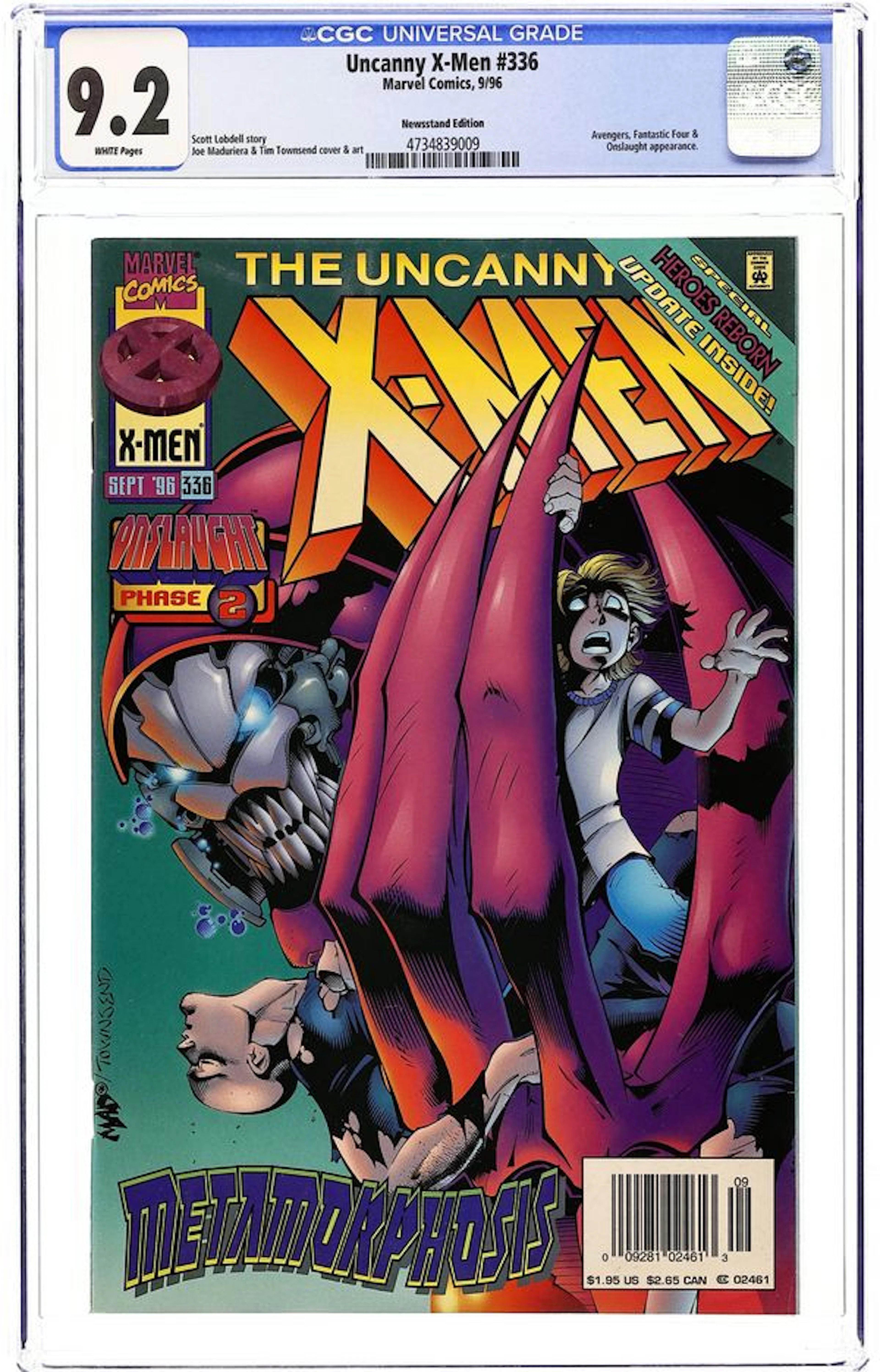 Uncanny X-Men (1963 1st Series) 336N CGC 9.2