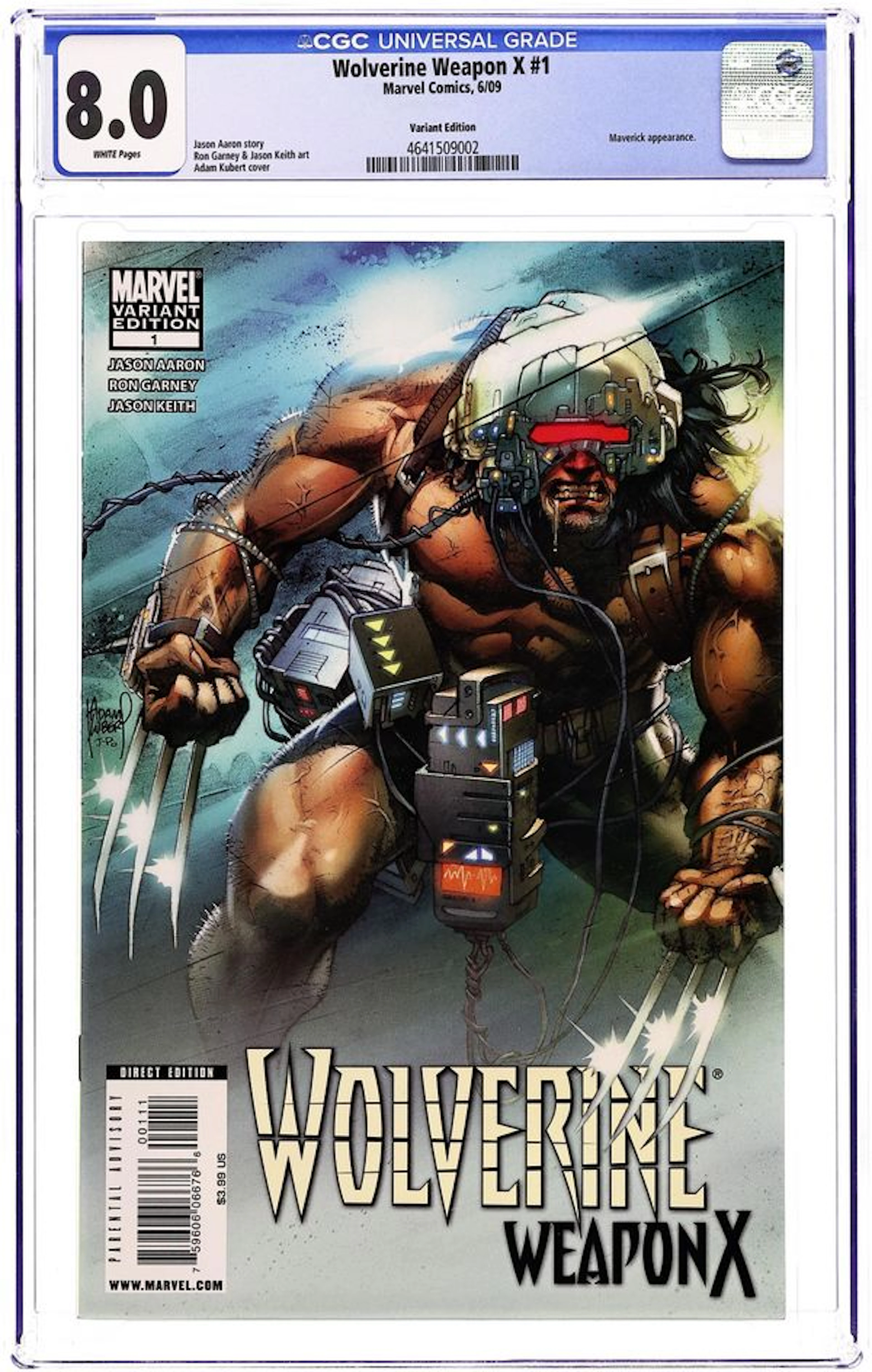 Wolverine Weapon X (2009 Marvel) 1B CGC 8.0