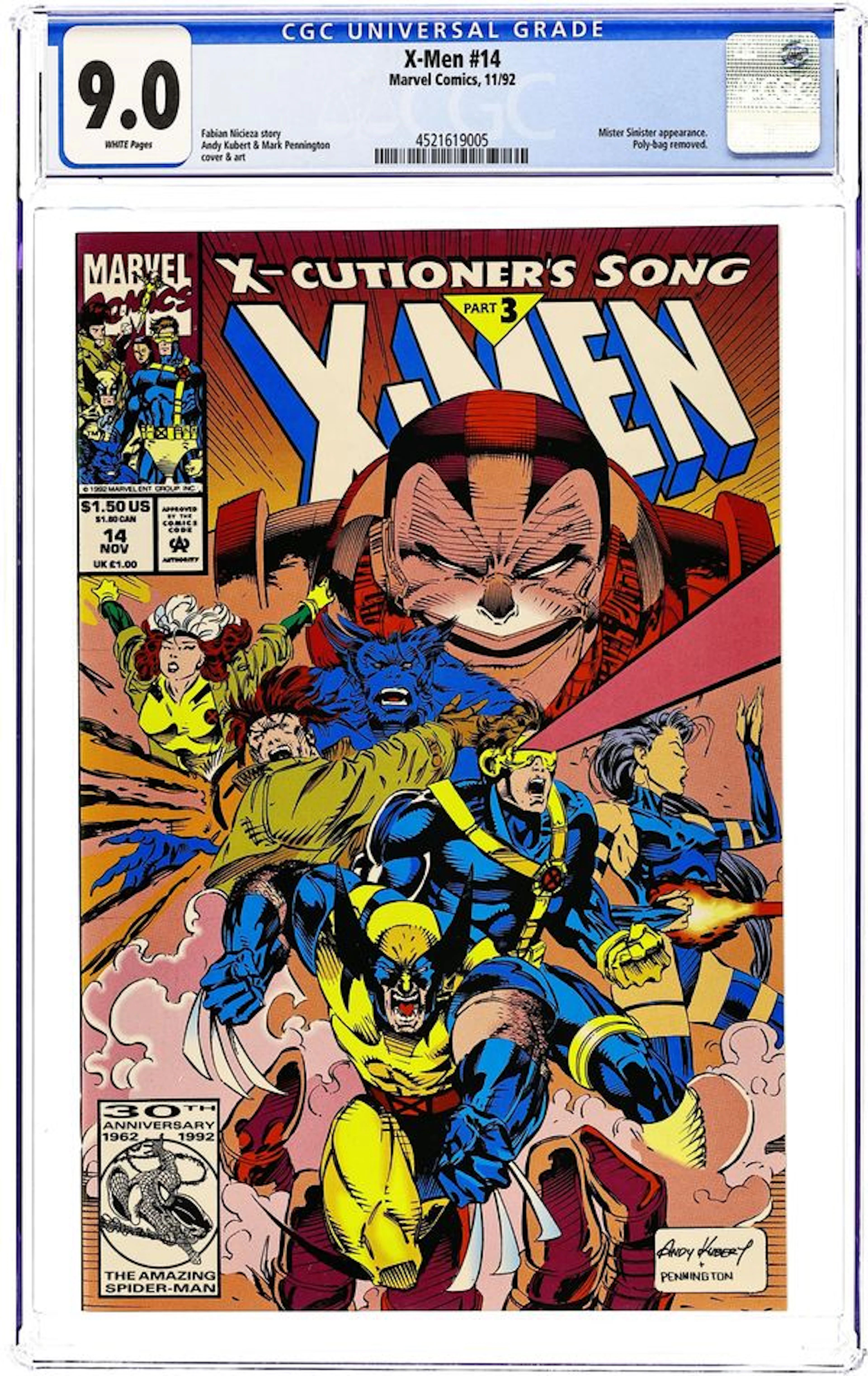X-Men (1991 1st Series) 14U CGC 9.0