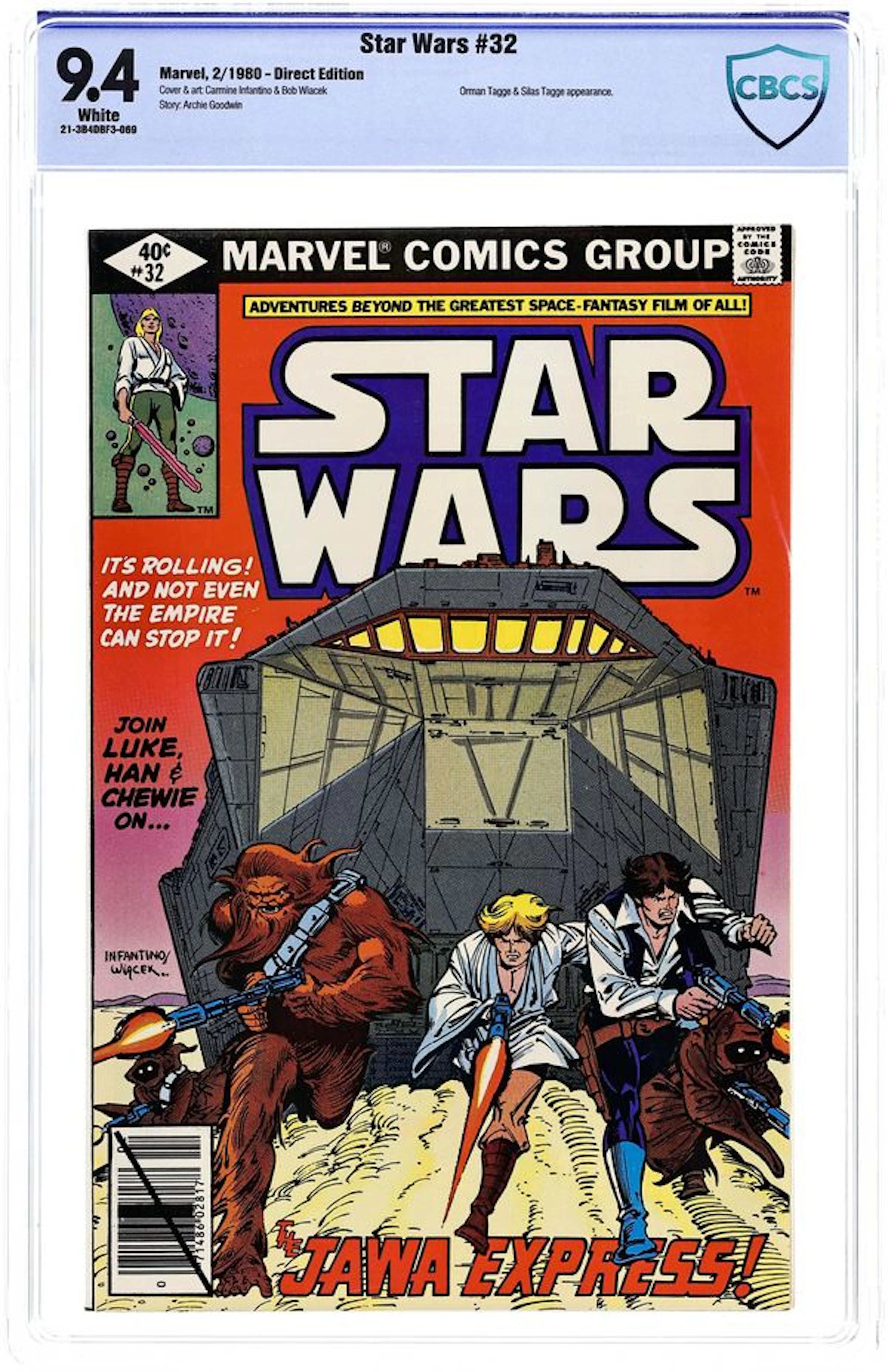 Star Wars (1977 Marvel) 32D CBCS 9.4