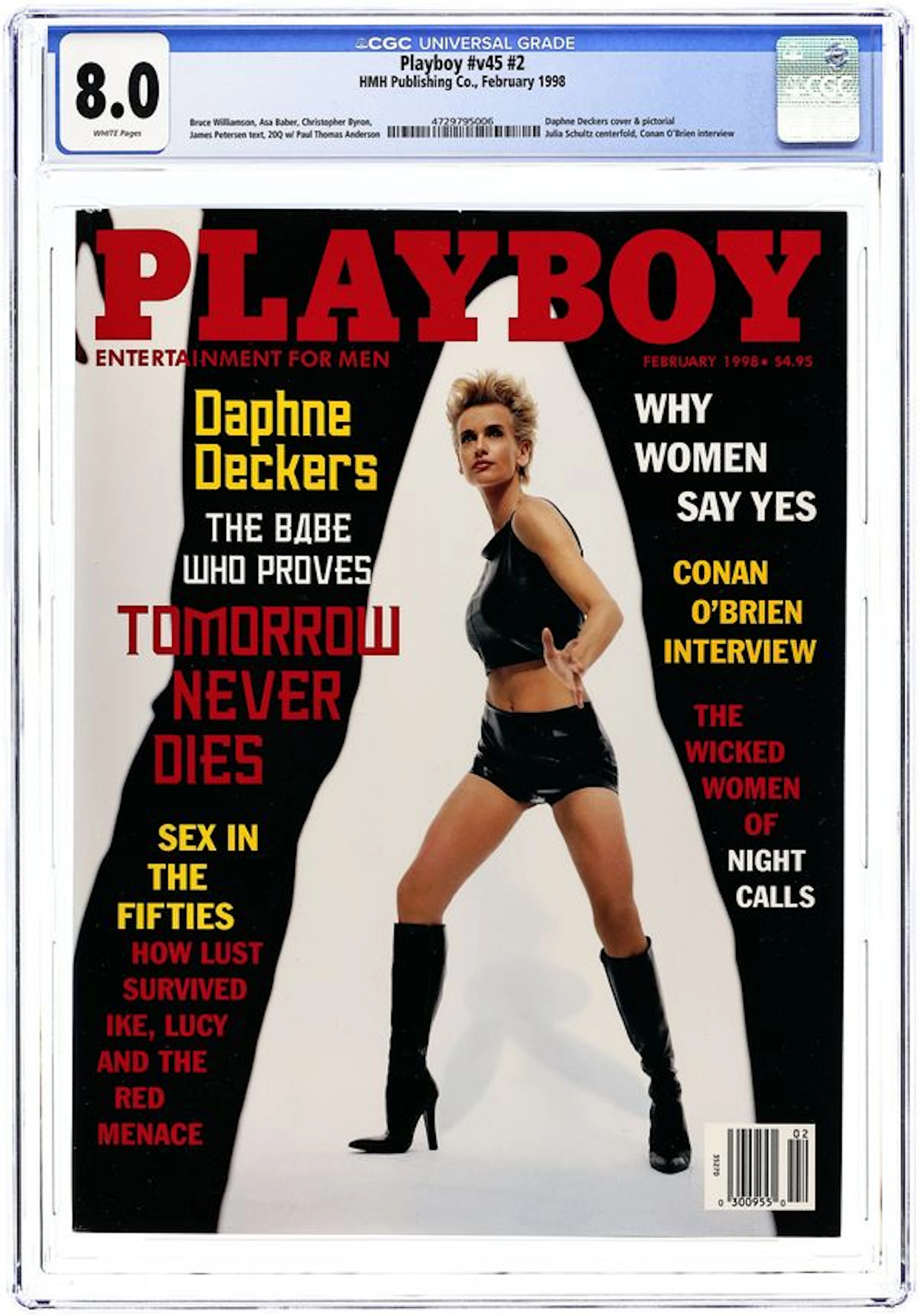 Playboy Magazine (1953-Present HMH Publishing) Vol. 45 #2 CGC 8.0