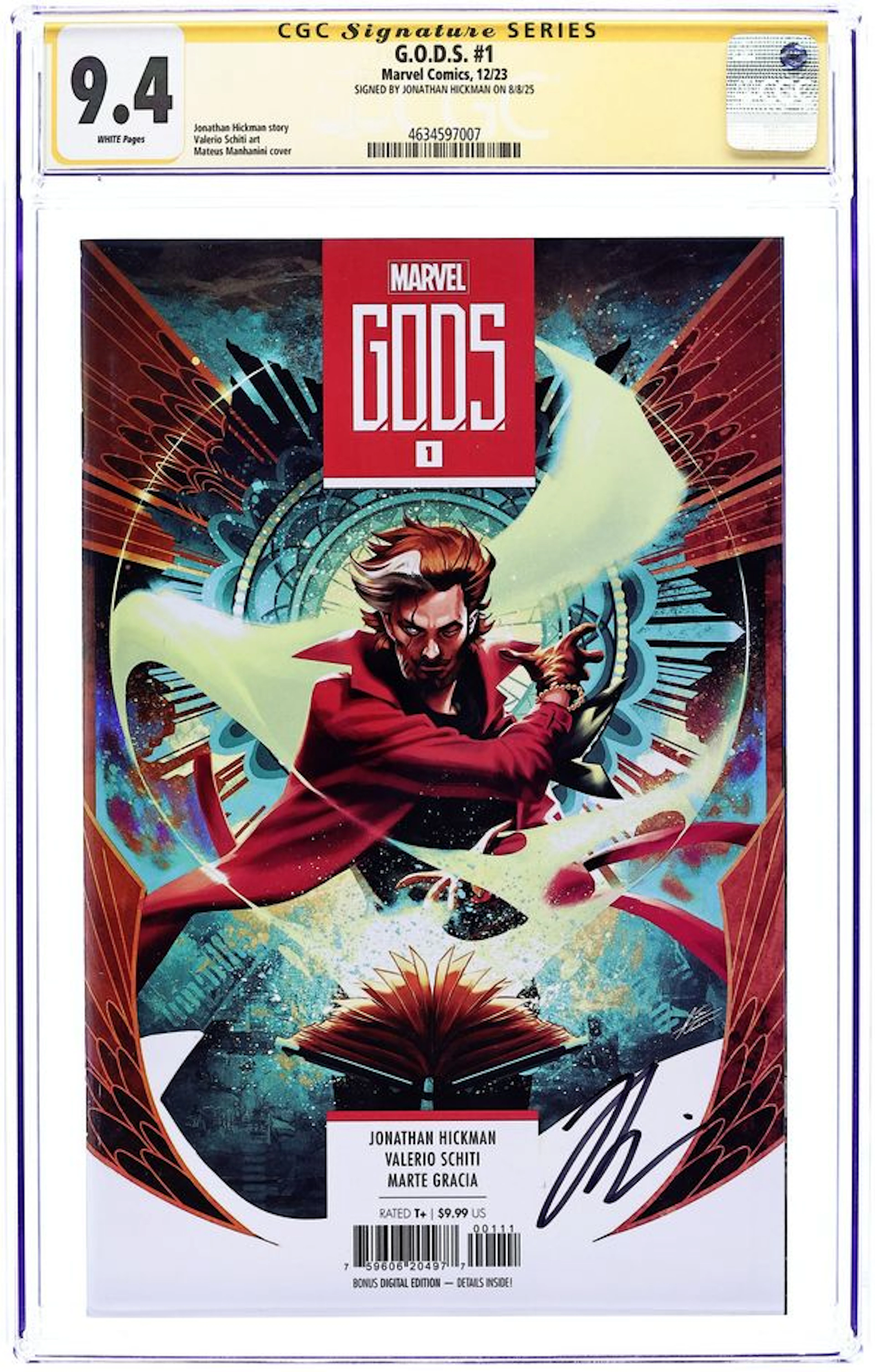 G.O.D.S. (2023 Marvel) 1A CGC 9.4 SS Hickman