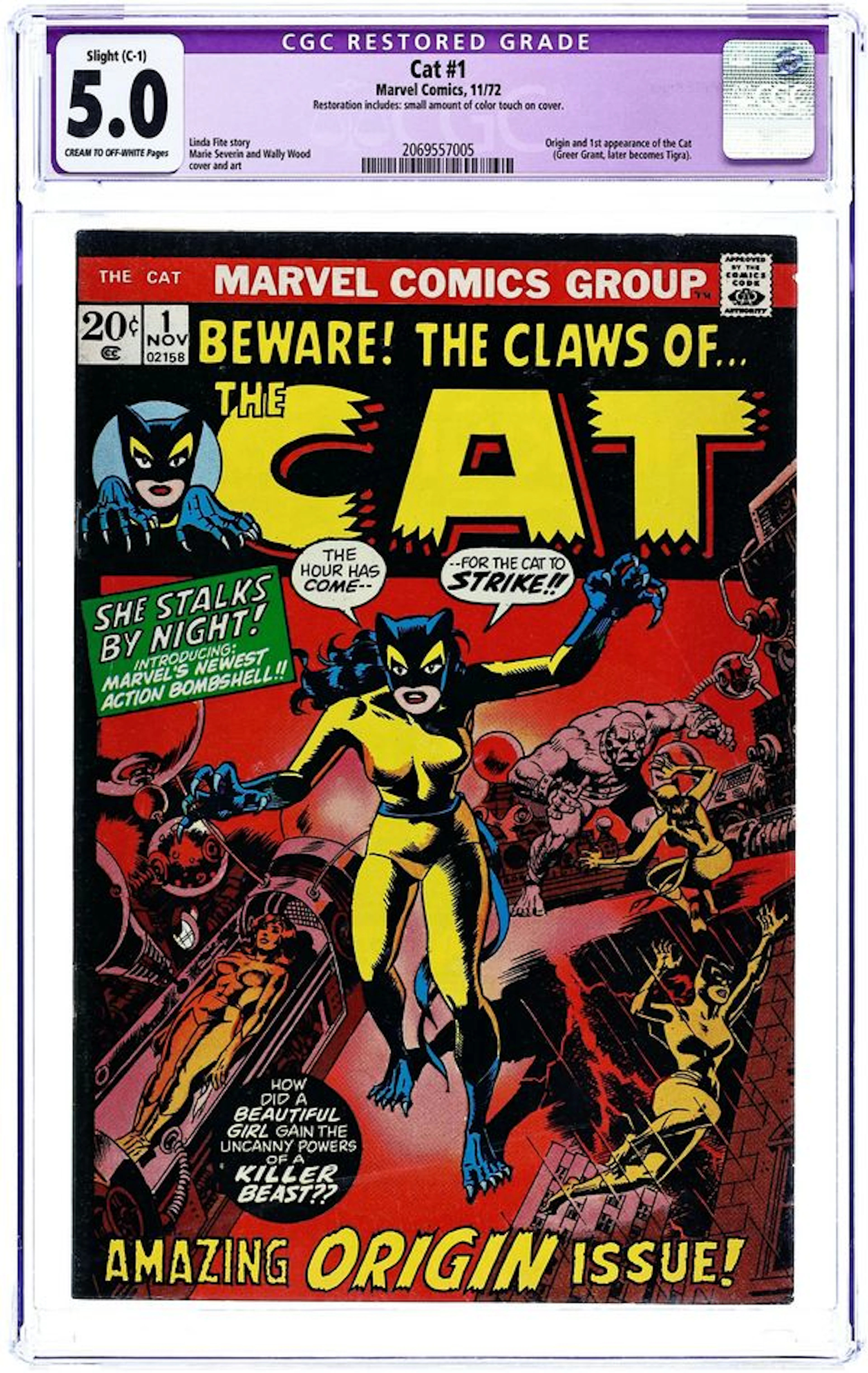 Cat (1972 Marvel) 1 CGC 5.0 Restored