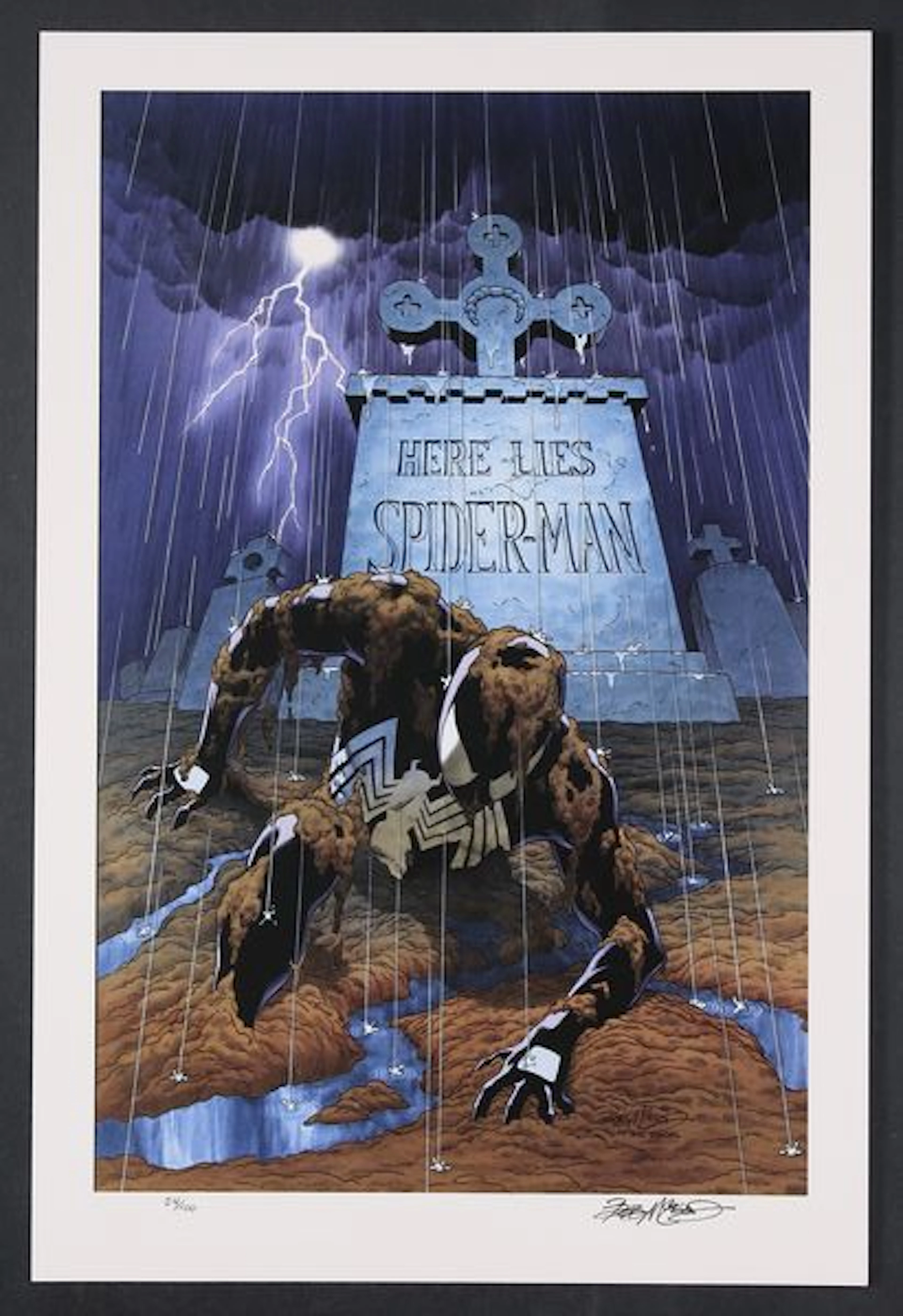 Web of Spider-Man #32 (1985) Cover Recreation Print by Bob McLeod