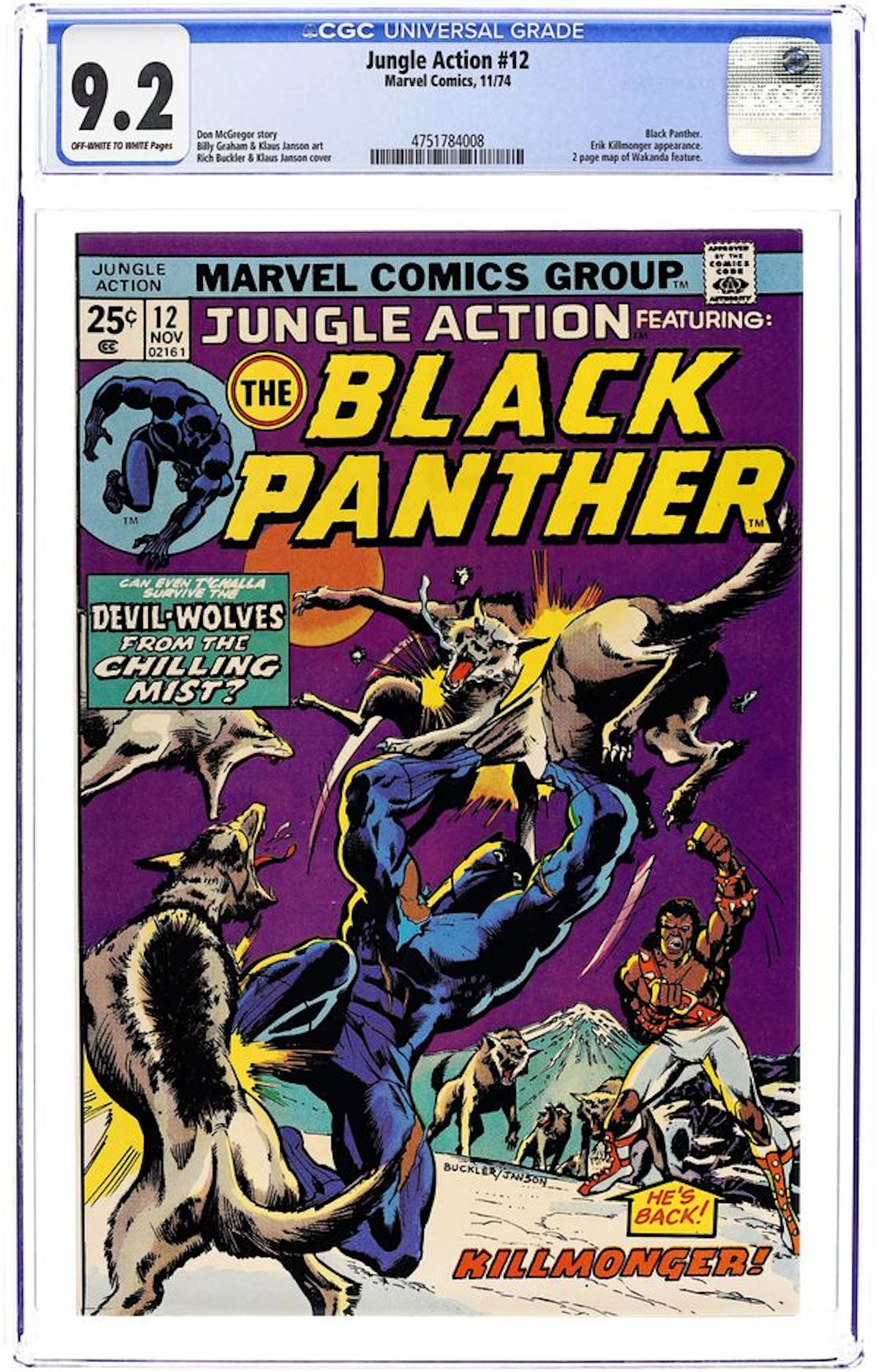 Jungle Action (1972 Marvel) 12 CGC 9.2