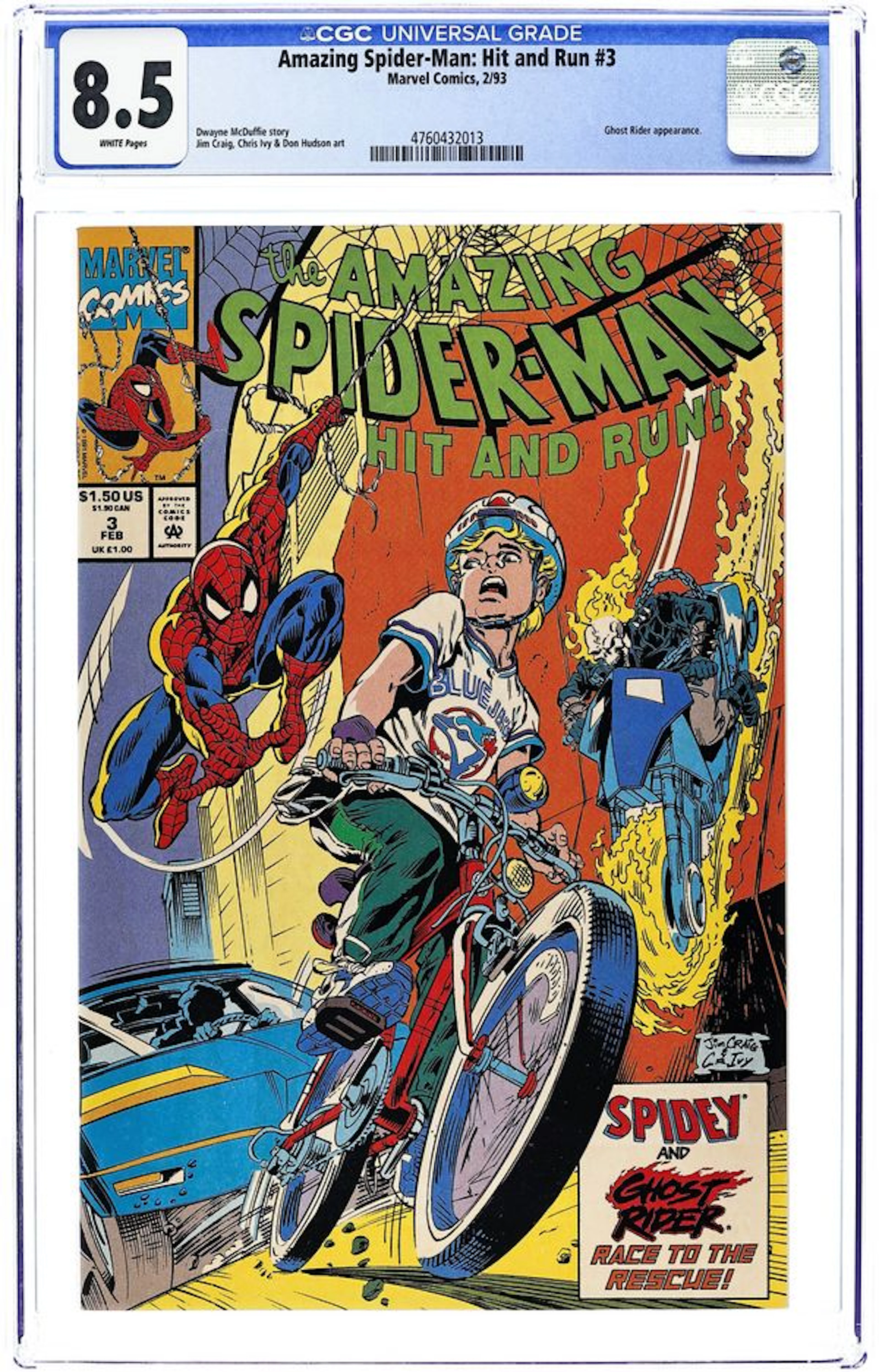 Amazing Spider-Man Hit and Run (1993 U.S. Edition) 3 CGC 8.5