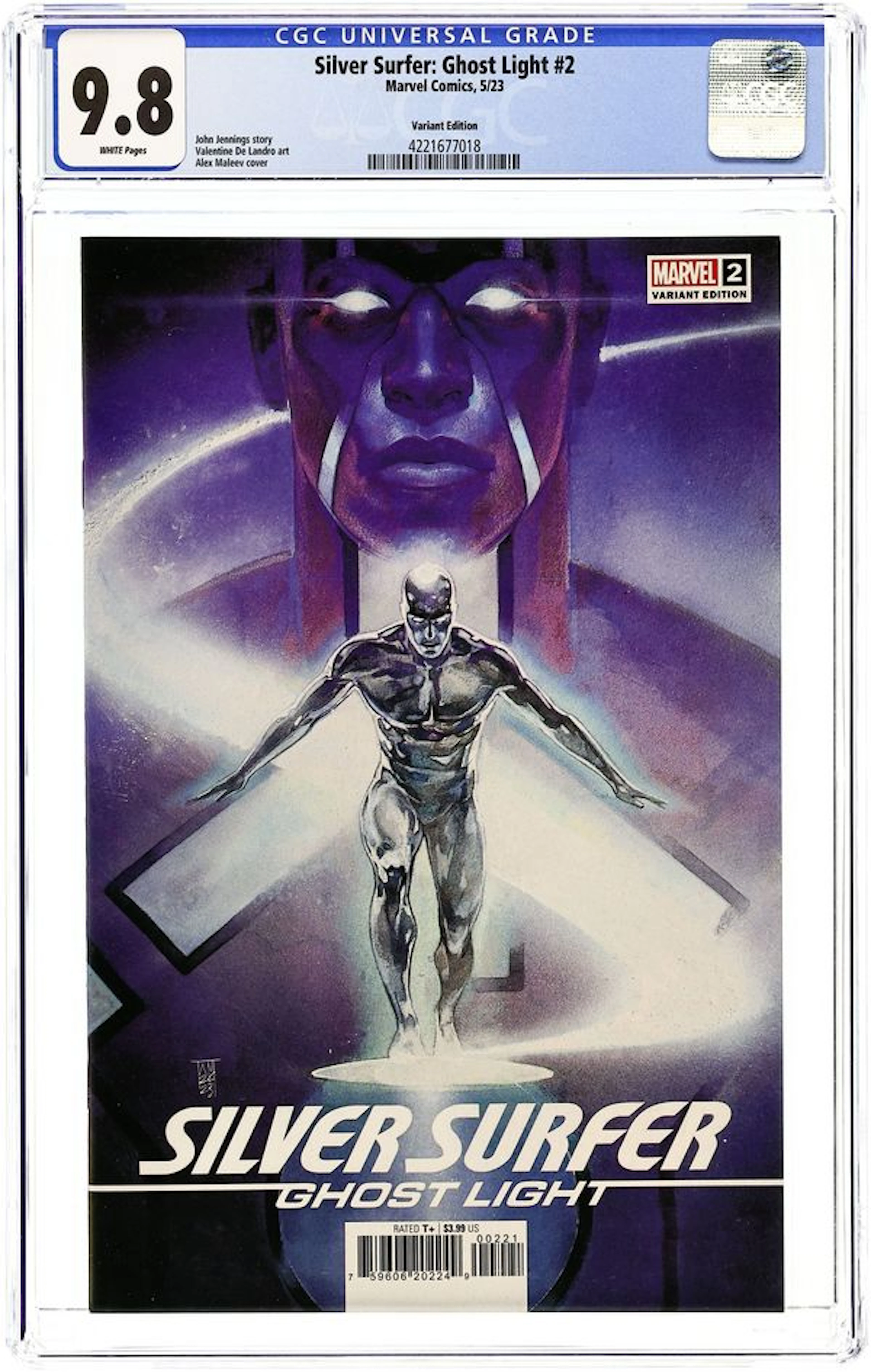 Silver Surfer Ghost Light (2023 Marvel) 2B CGC 9.8