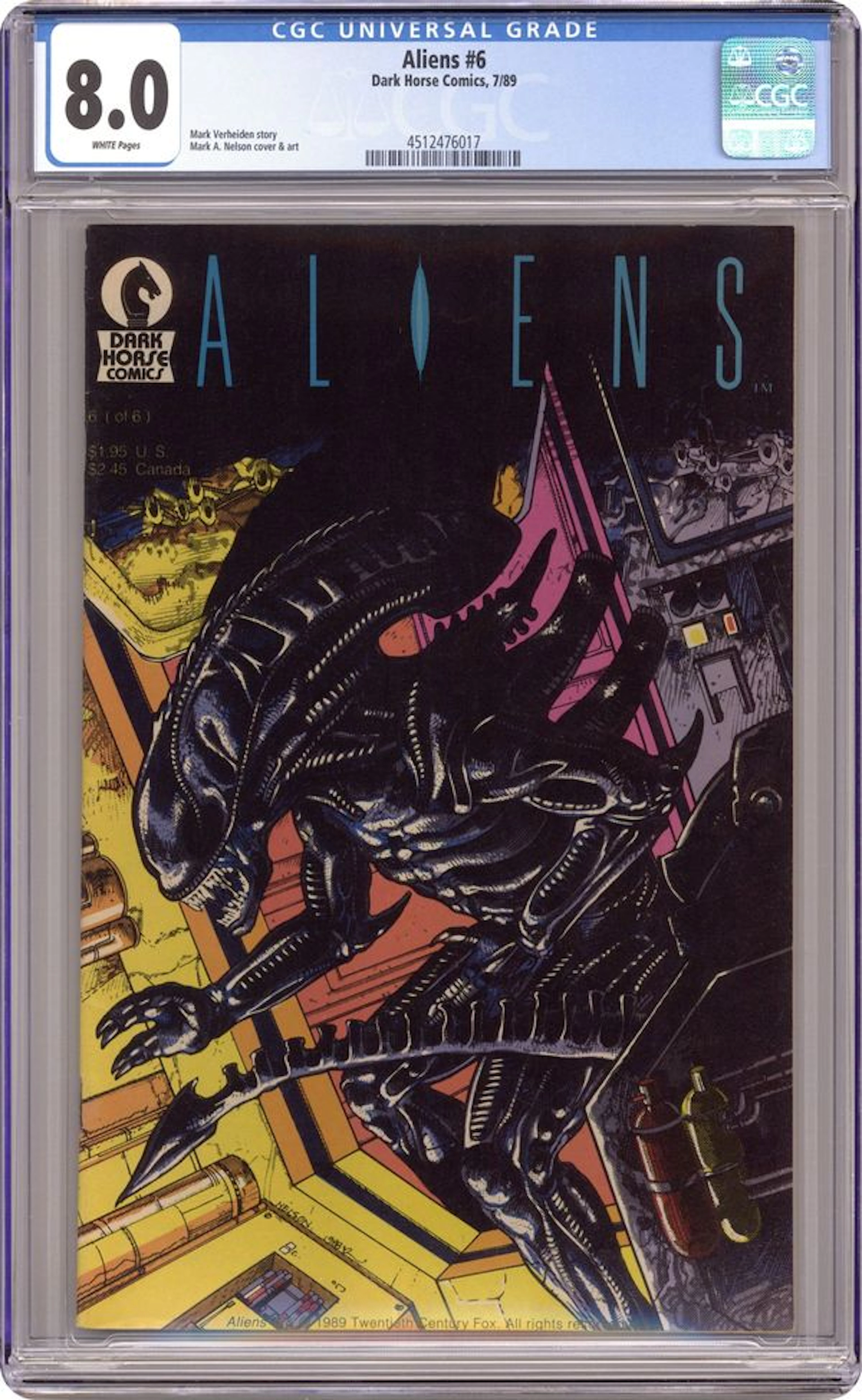 Aliens (1988 Dark Horse) 6 CGC 8.0