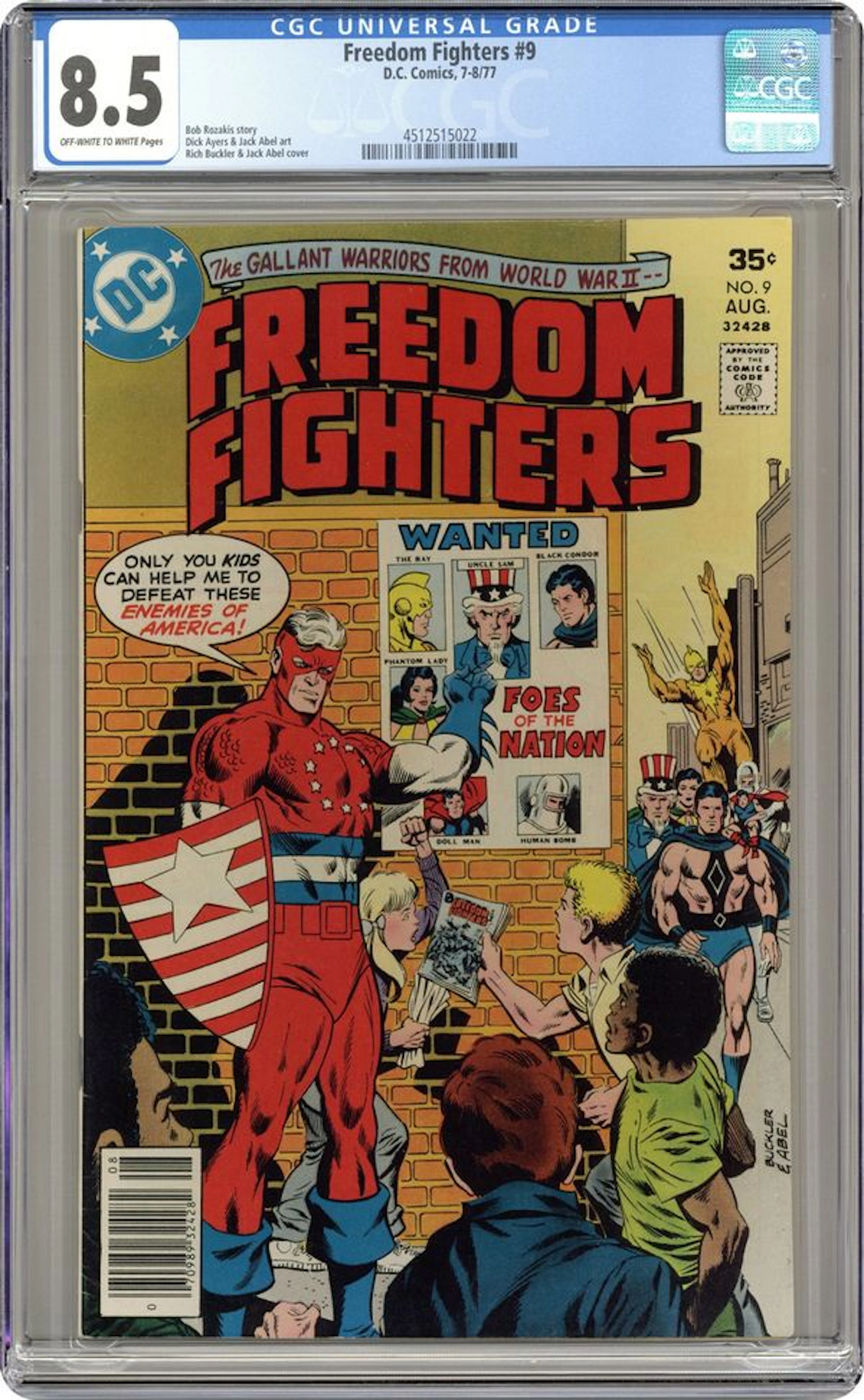 Freedom Fighters (1976 DC) 9 CGC 8.5