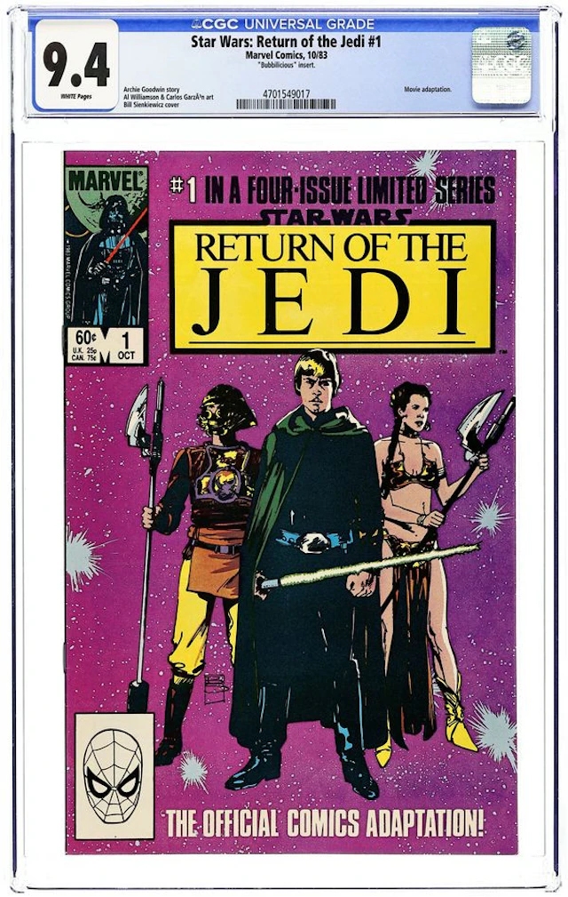 Star Wars Return of the Jedi (1983 Marvel) 1B.D CGC 9.4
