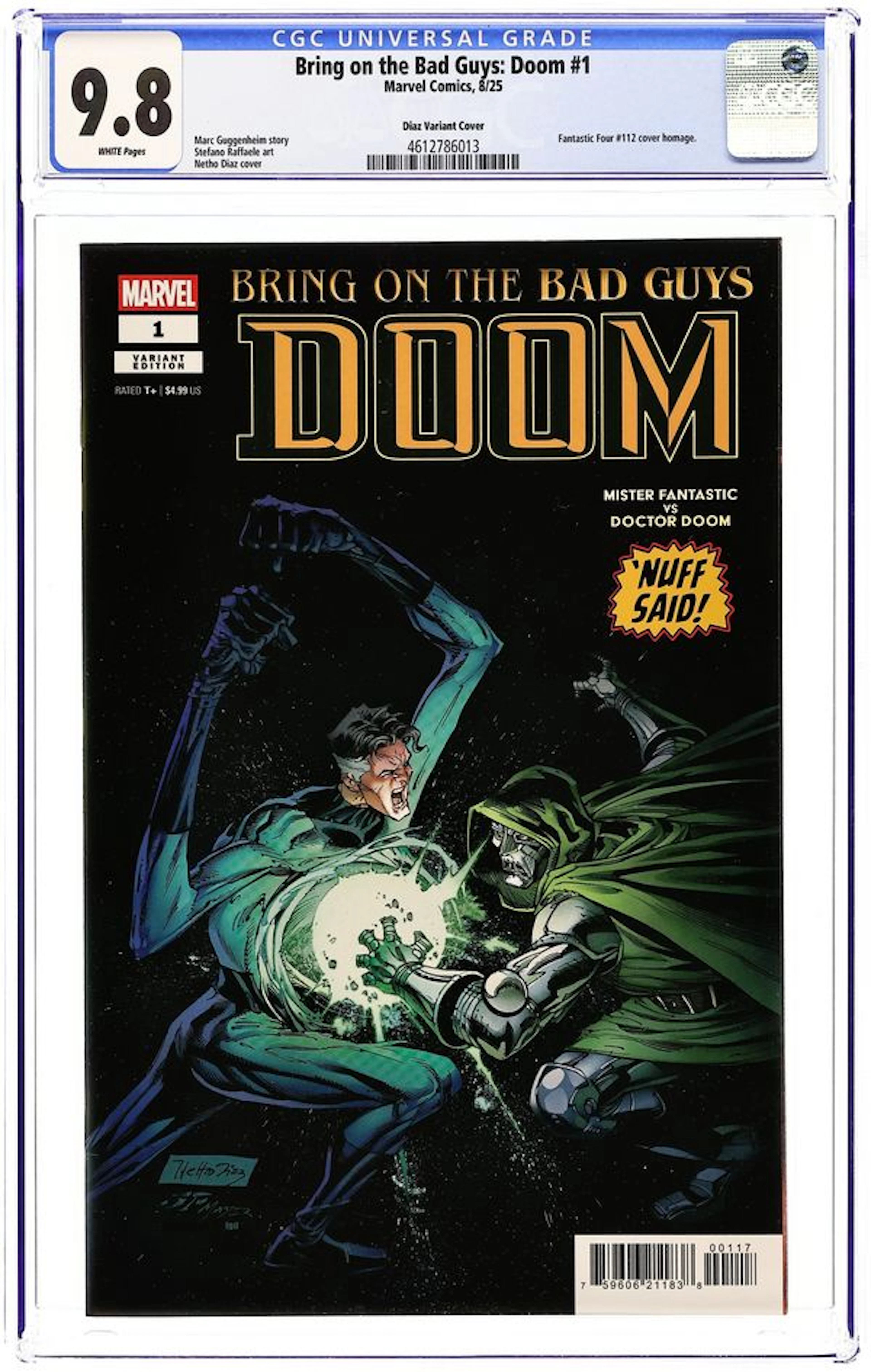 Bring on the Bad Guys Doom (2025 Marvel) 1H CGC 9.8