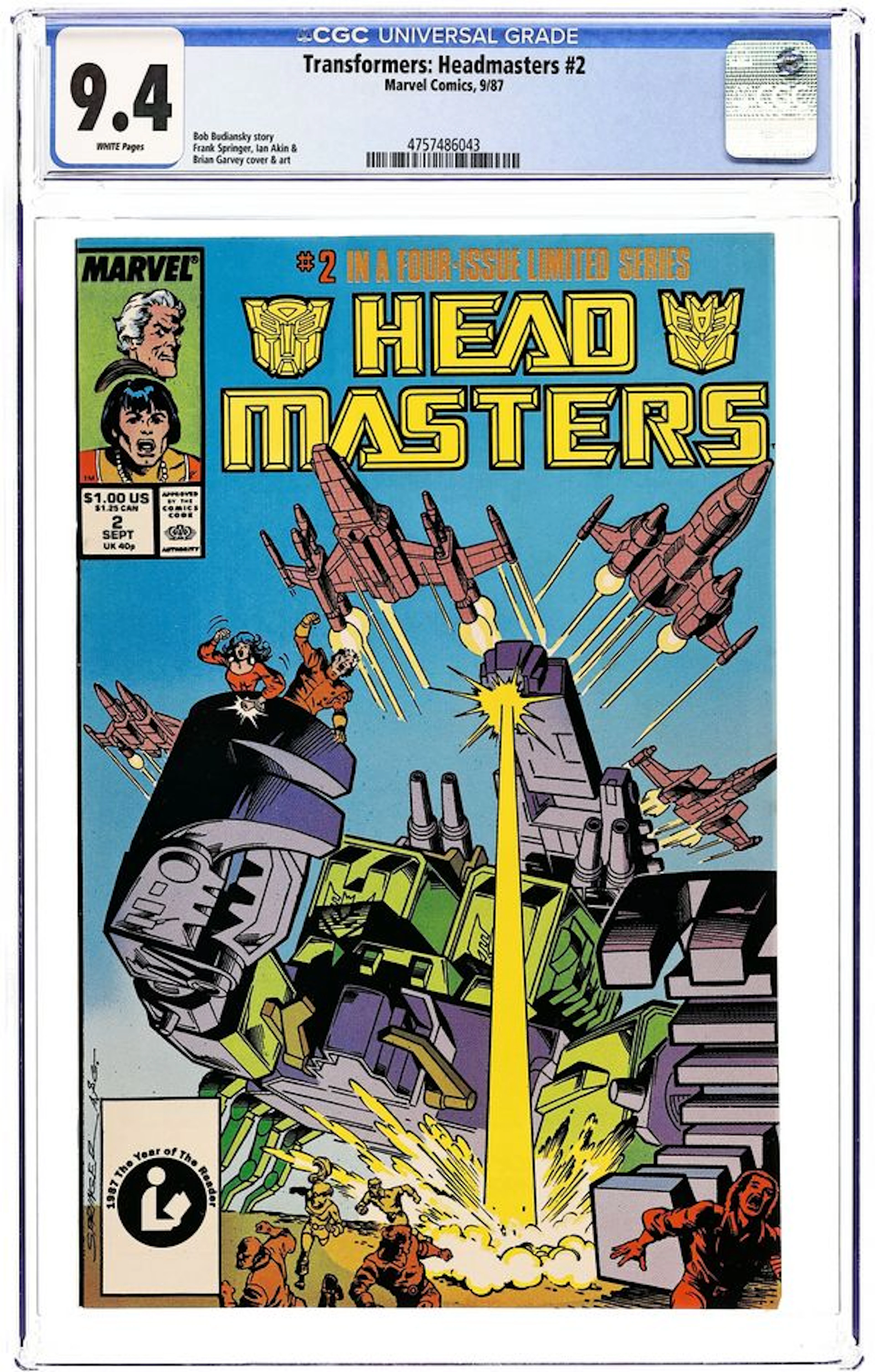 Transformers Headmasters (1987) 2 CGC 9.4