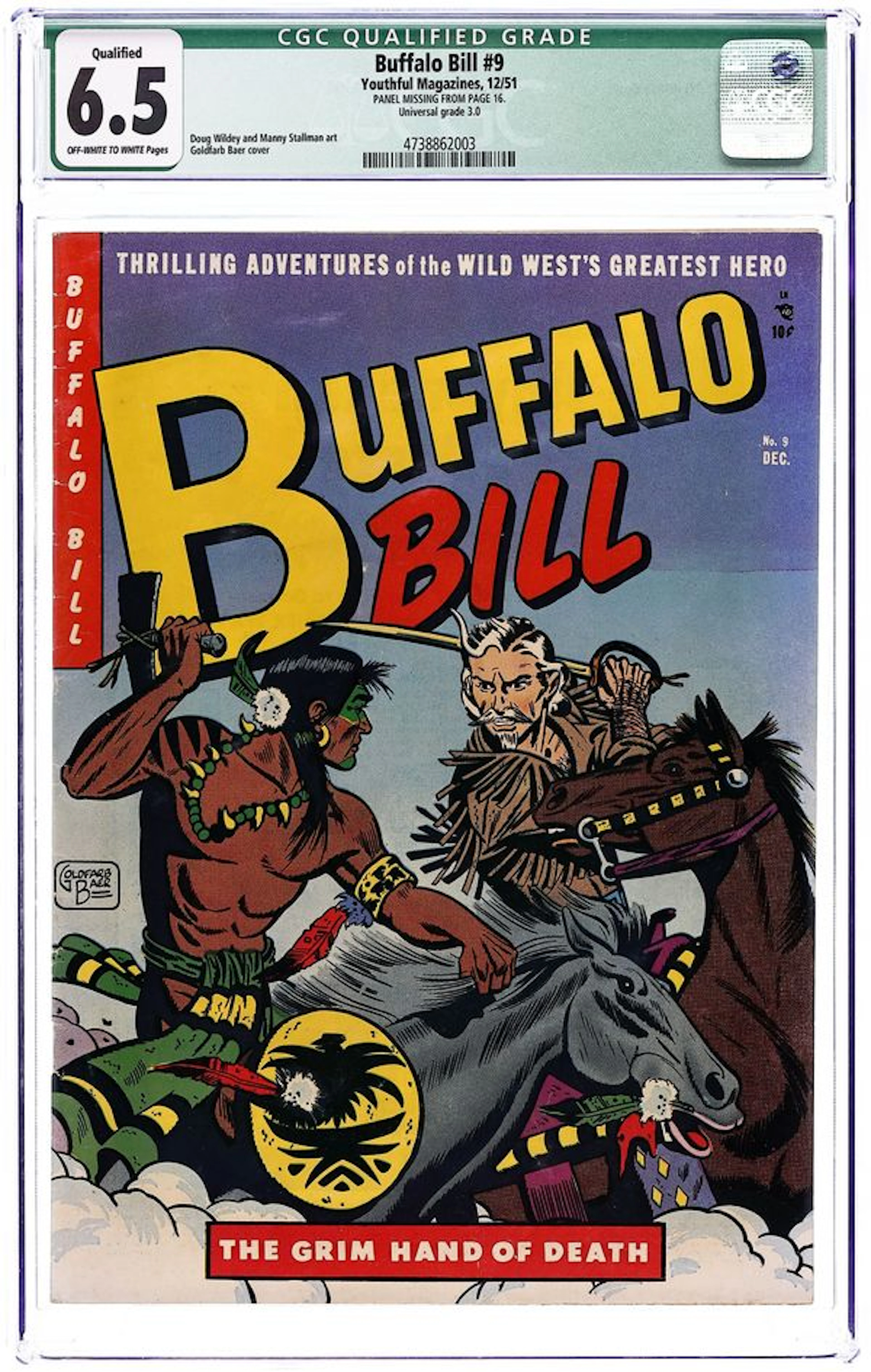 Buffalo Bill (1950 Youthful) 9 CGC 6.5 Qualified