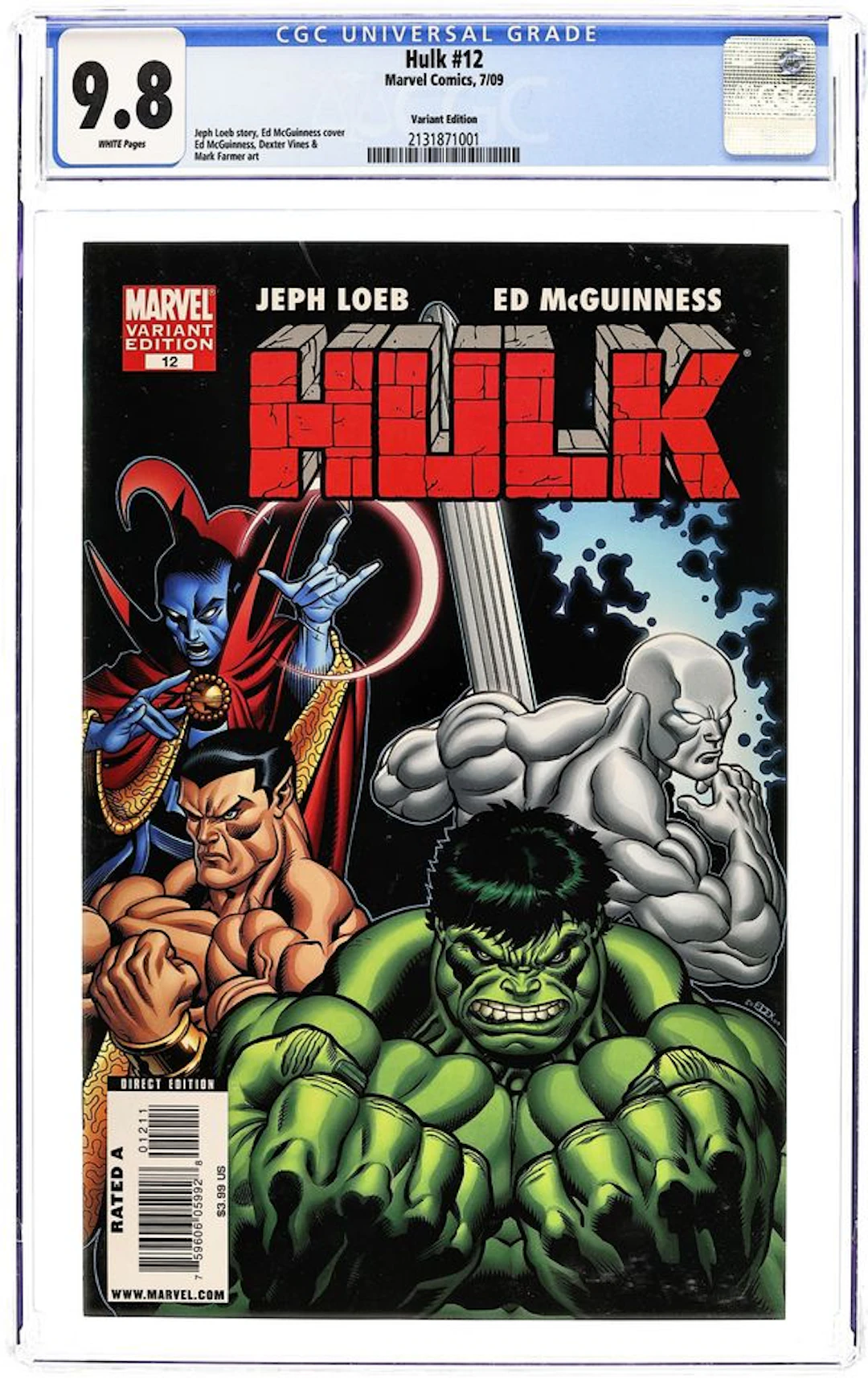 Hulk (2008 Marvel) 12B CGC 9.8