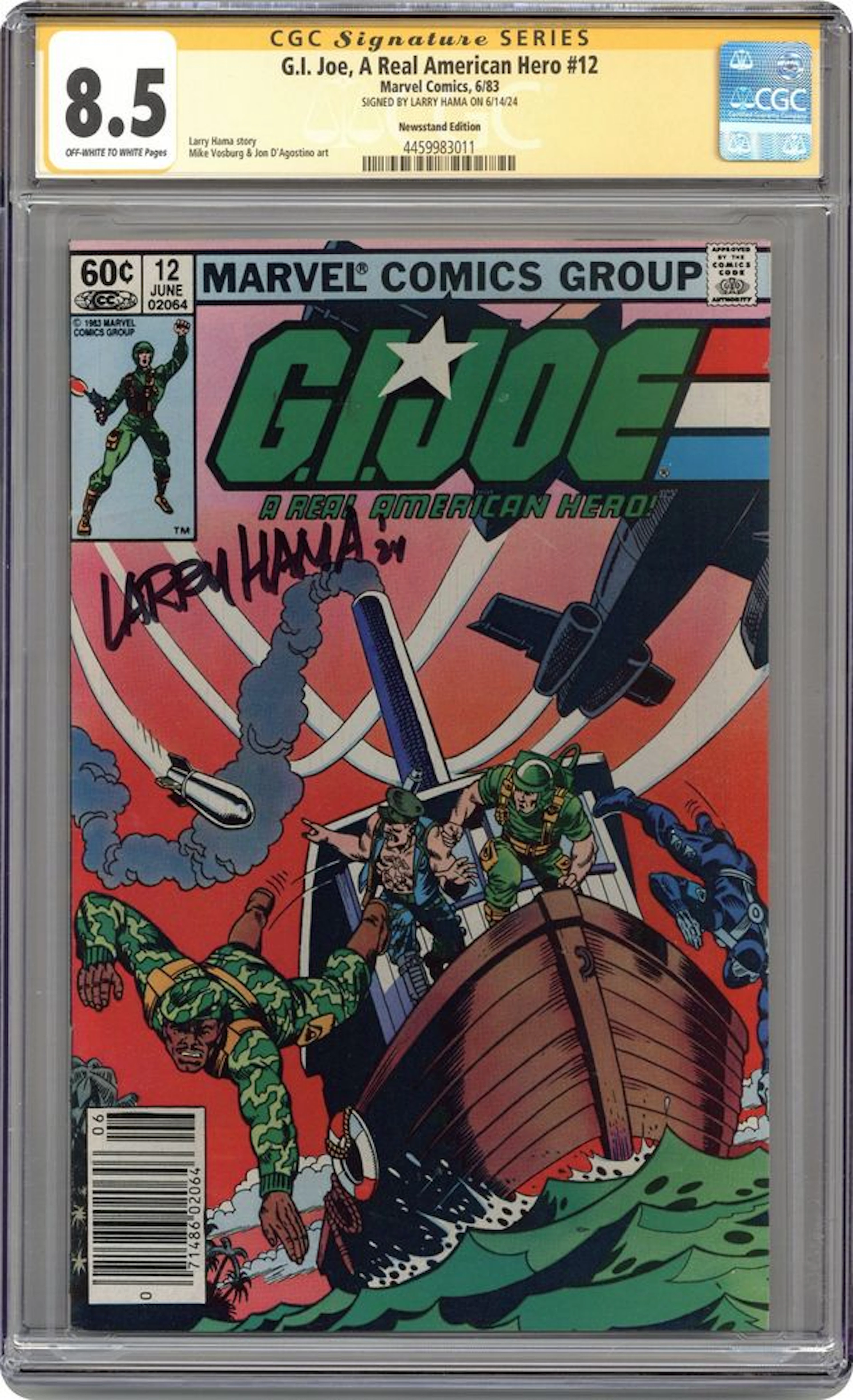 GI Joe A Real American Hero (1982 Marvel) 12N CGC 8.5 SS Hama