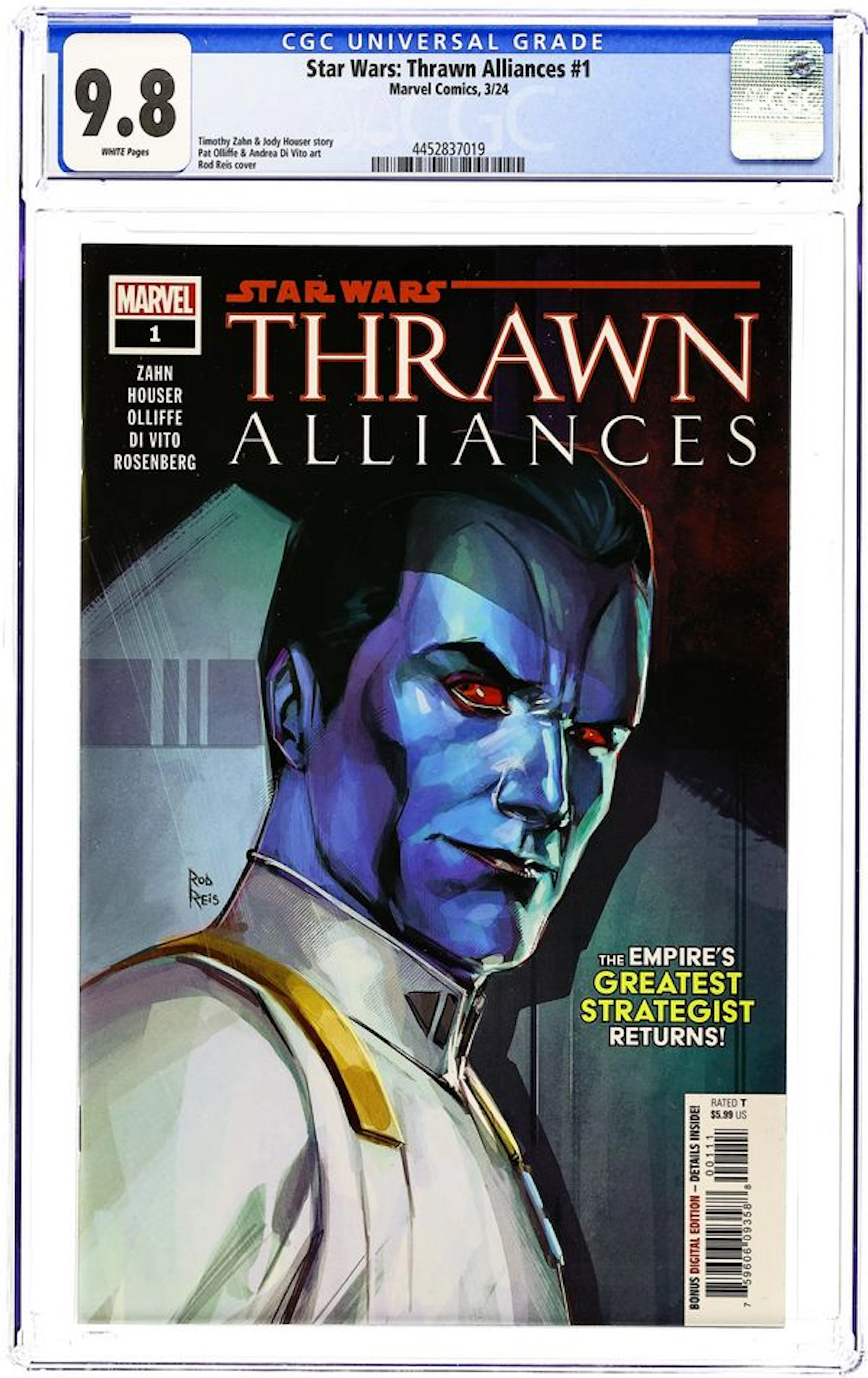 Star Wars Thrawn Alliances (2024 Marvel) 1A CGC 9.8