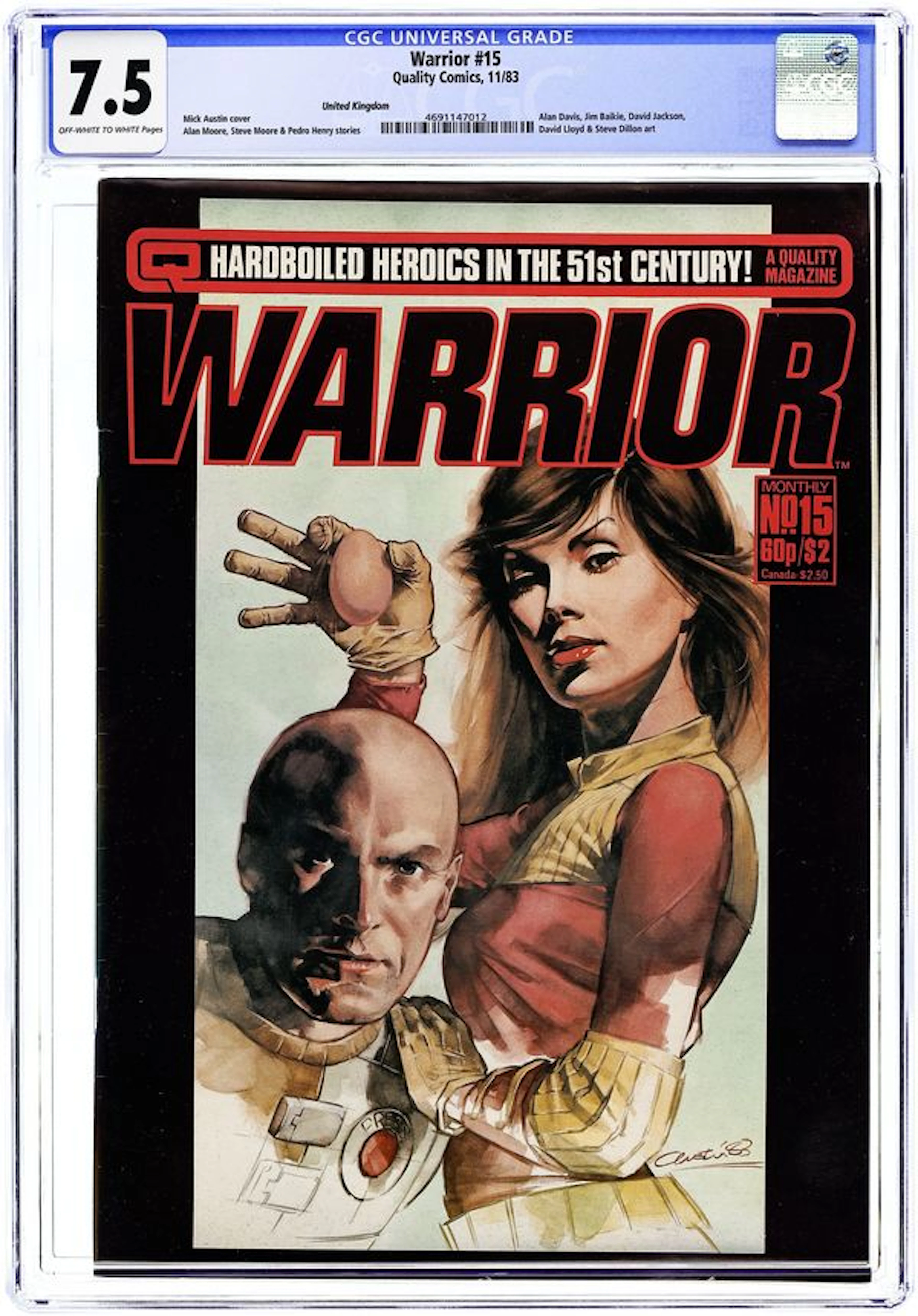 Warrior (UK 1982 Quality) 15 CGC 7.5