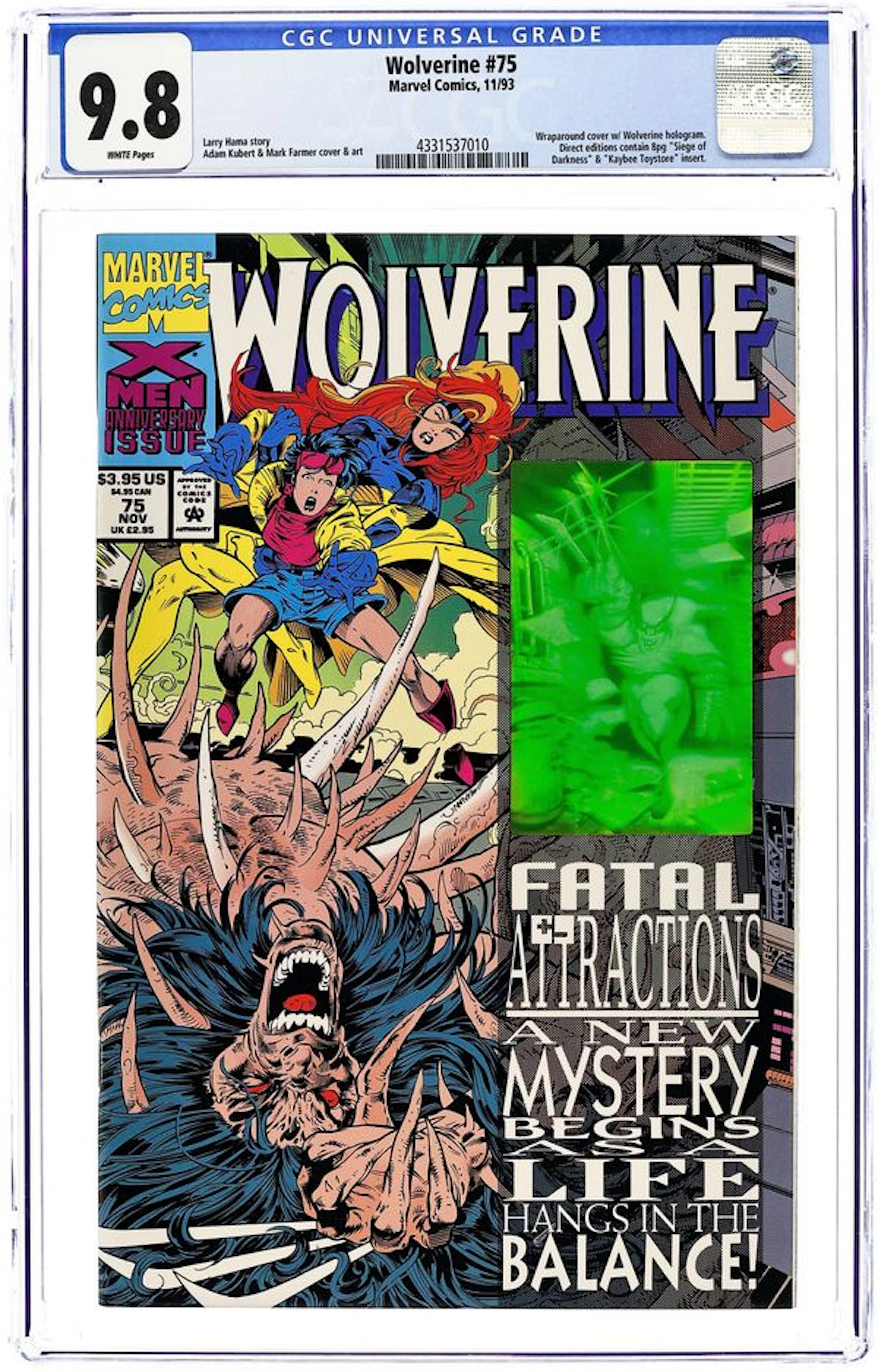 Wolverine (1988 1st Series) 75D CGC 9.8