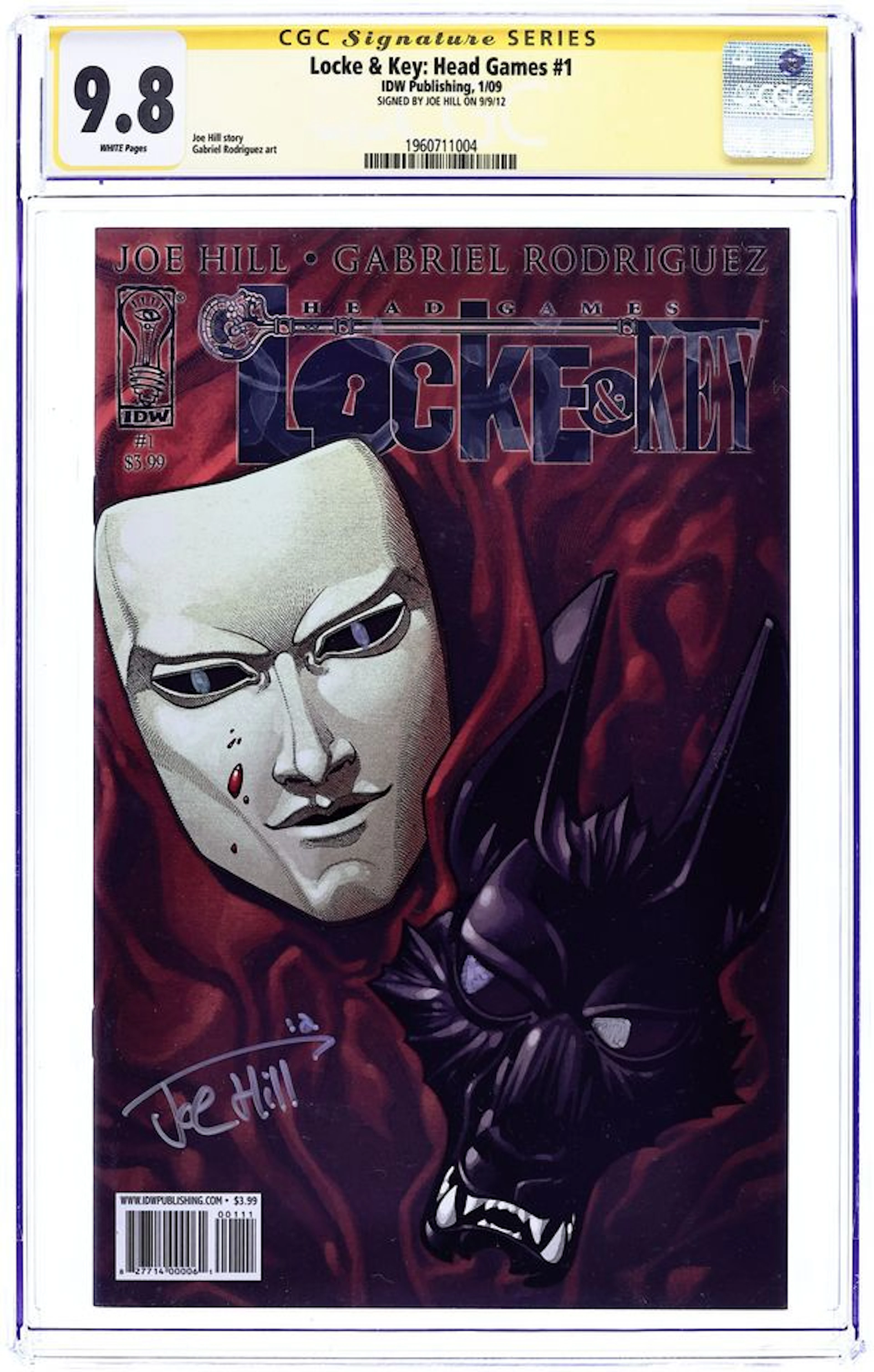 Locke and Key (2009 2nd Series) Head Games 1A CGC 9.8 SS Hill