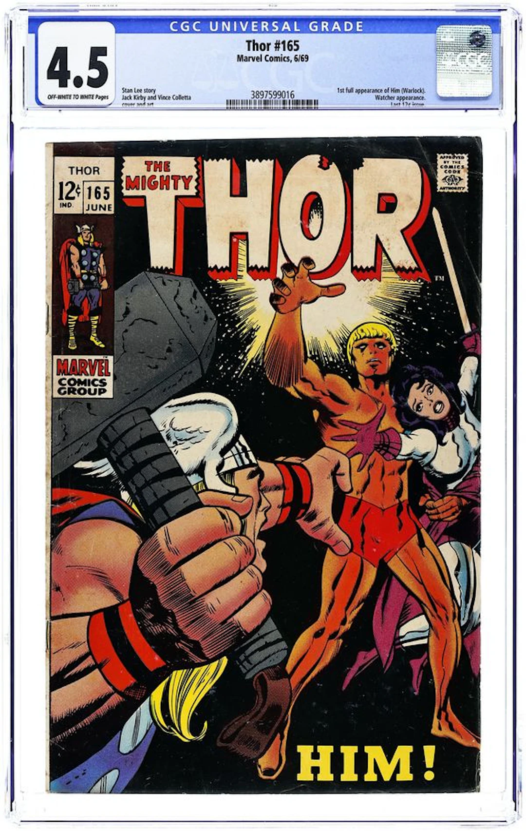Thor (1962 Marvel 1st Series Journey Into Mystery) 165 CGC 4.5