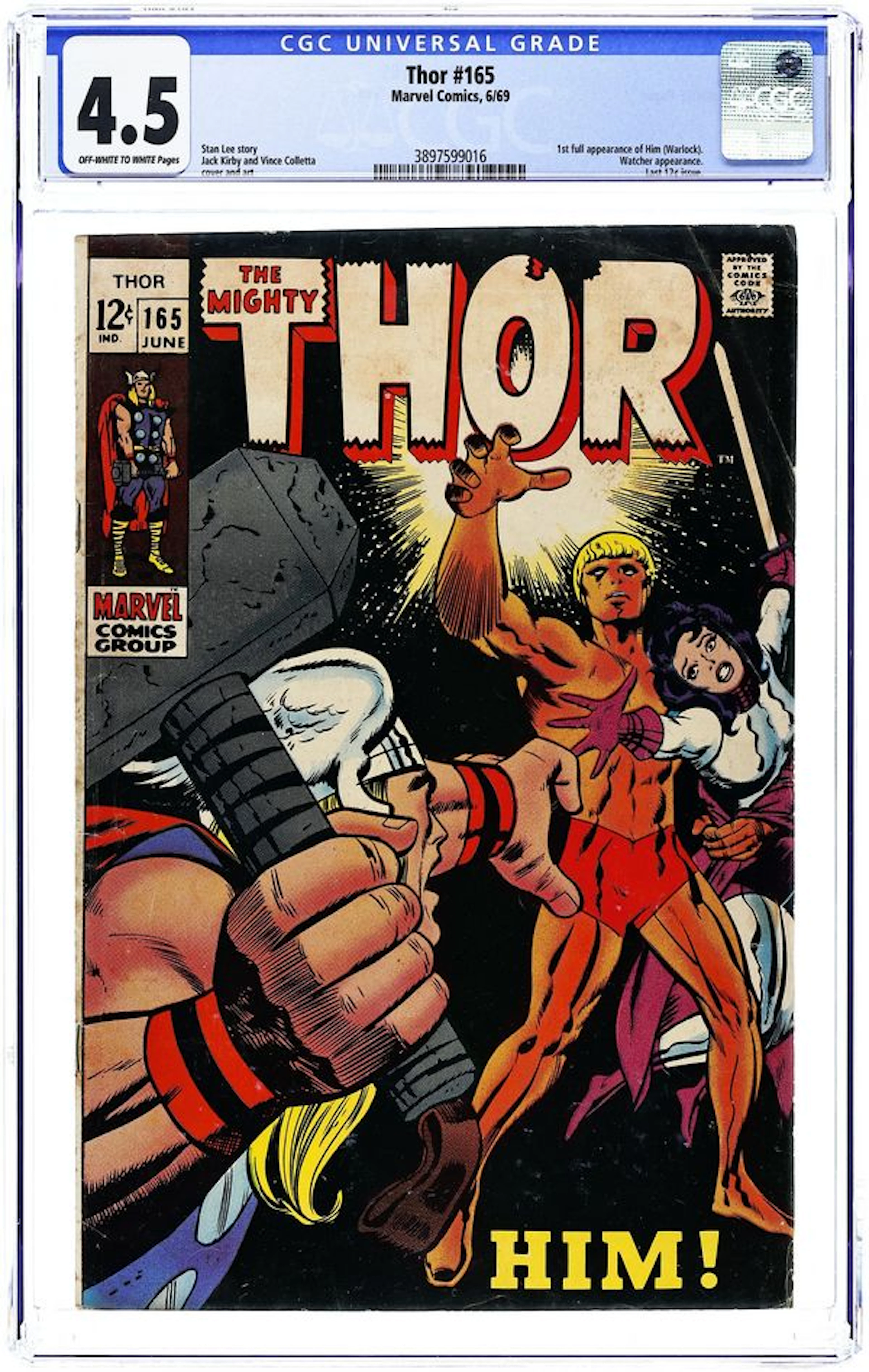 Thor (1962 Marvel 1st Series Journey Into Mystery) 165 CGC 4.5