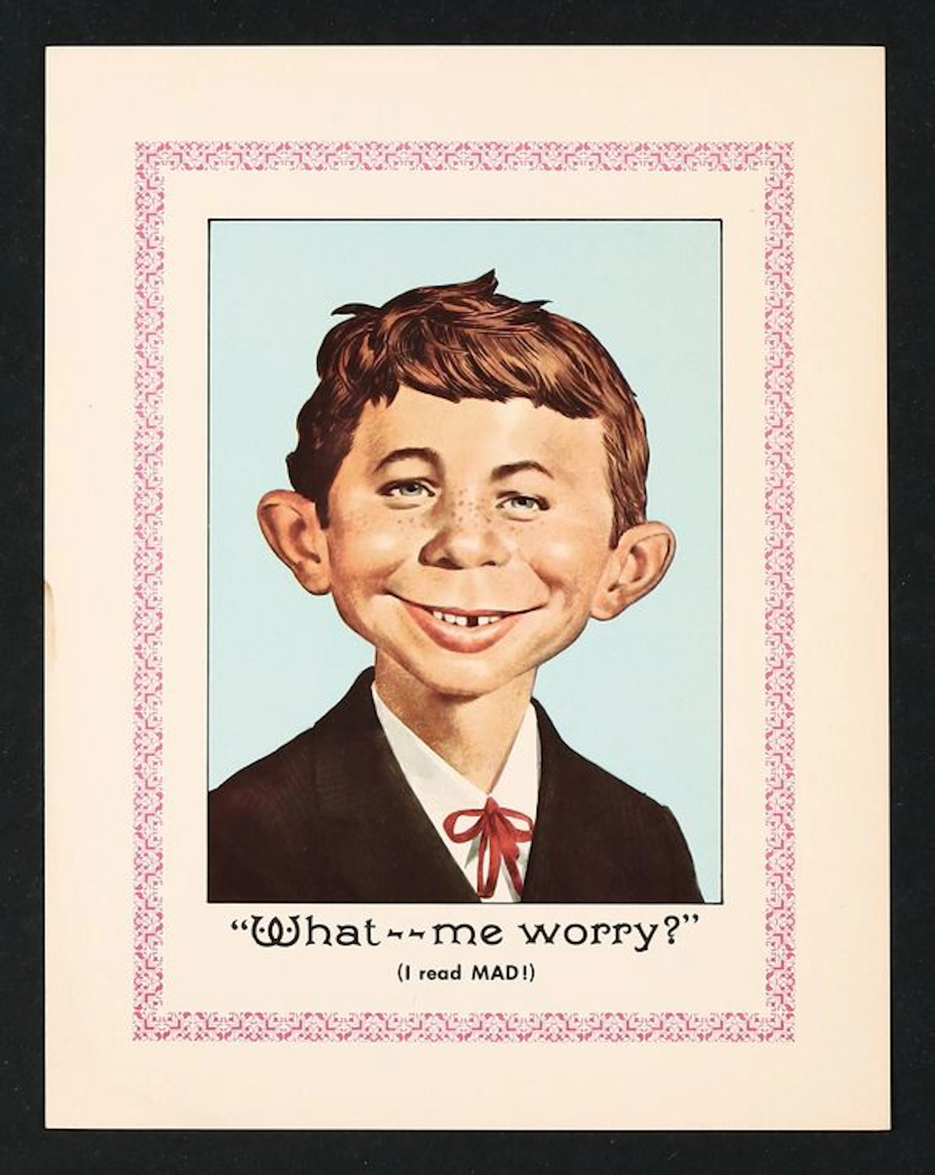 Alfred E. Neuman Mad Magazine Promotional Flyer.
