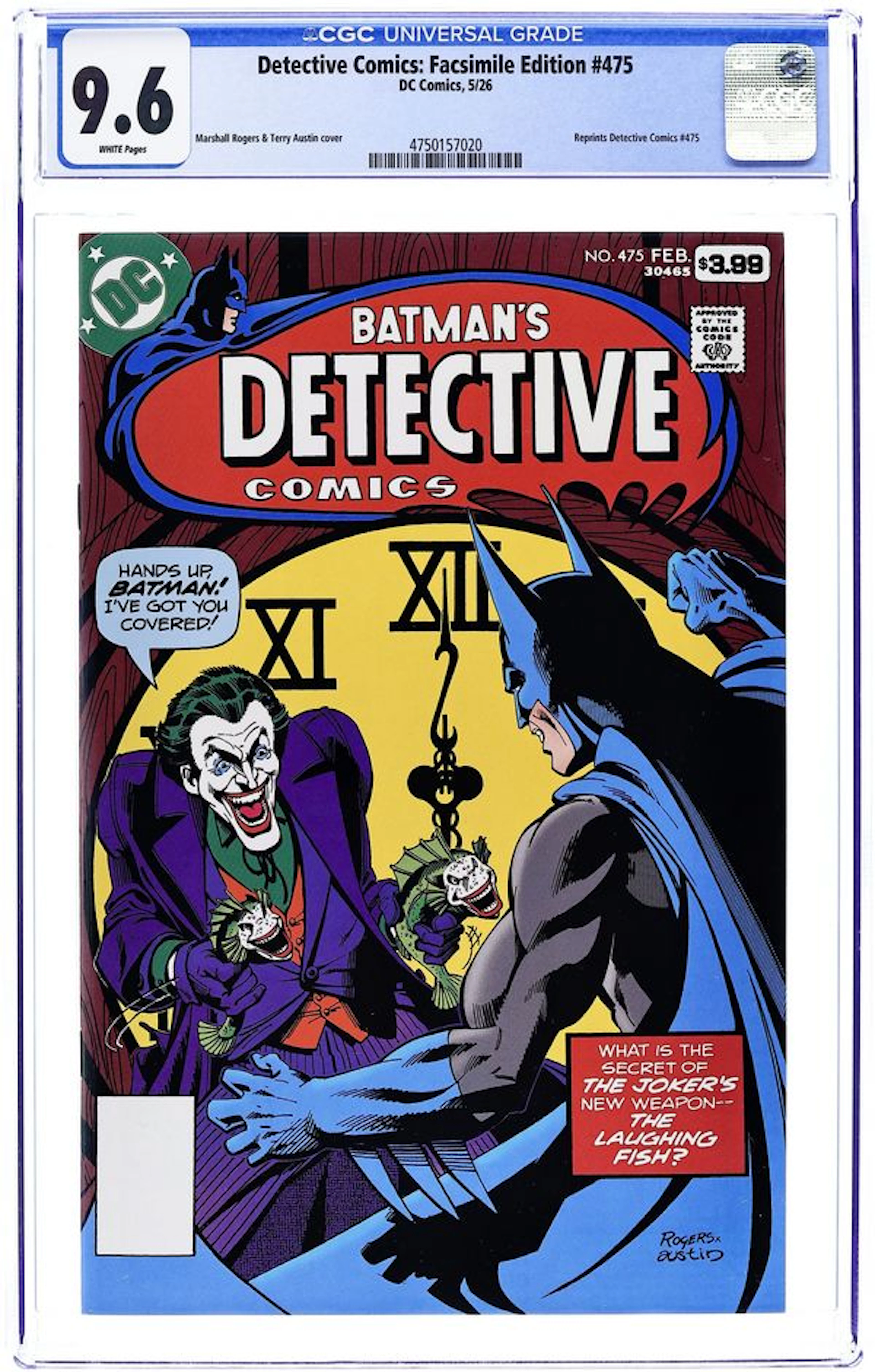 Detective Comics (1937 1st Series) Facsimile Edition 475A CGC 9.6