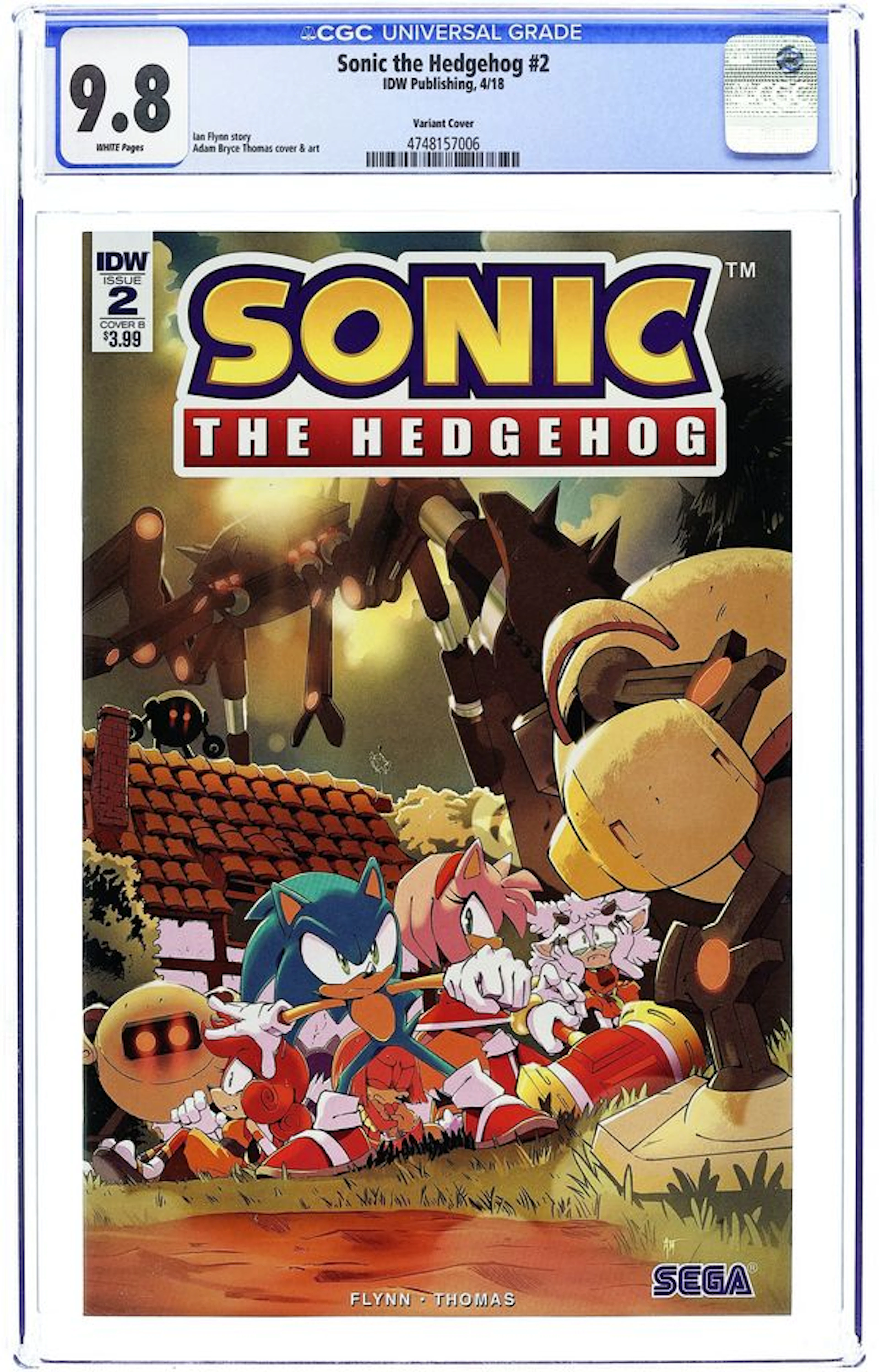 Sonic The Hedgehog (2018 IDW) 2B CGC 9.8