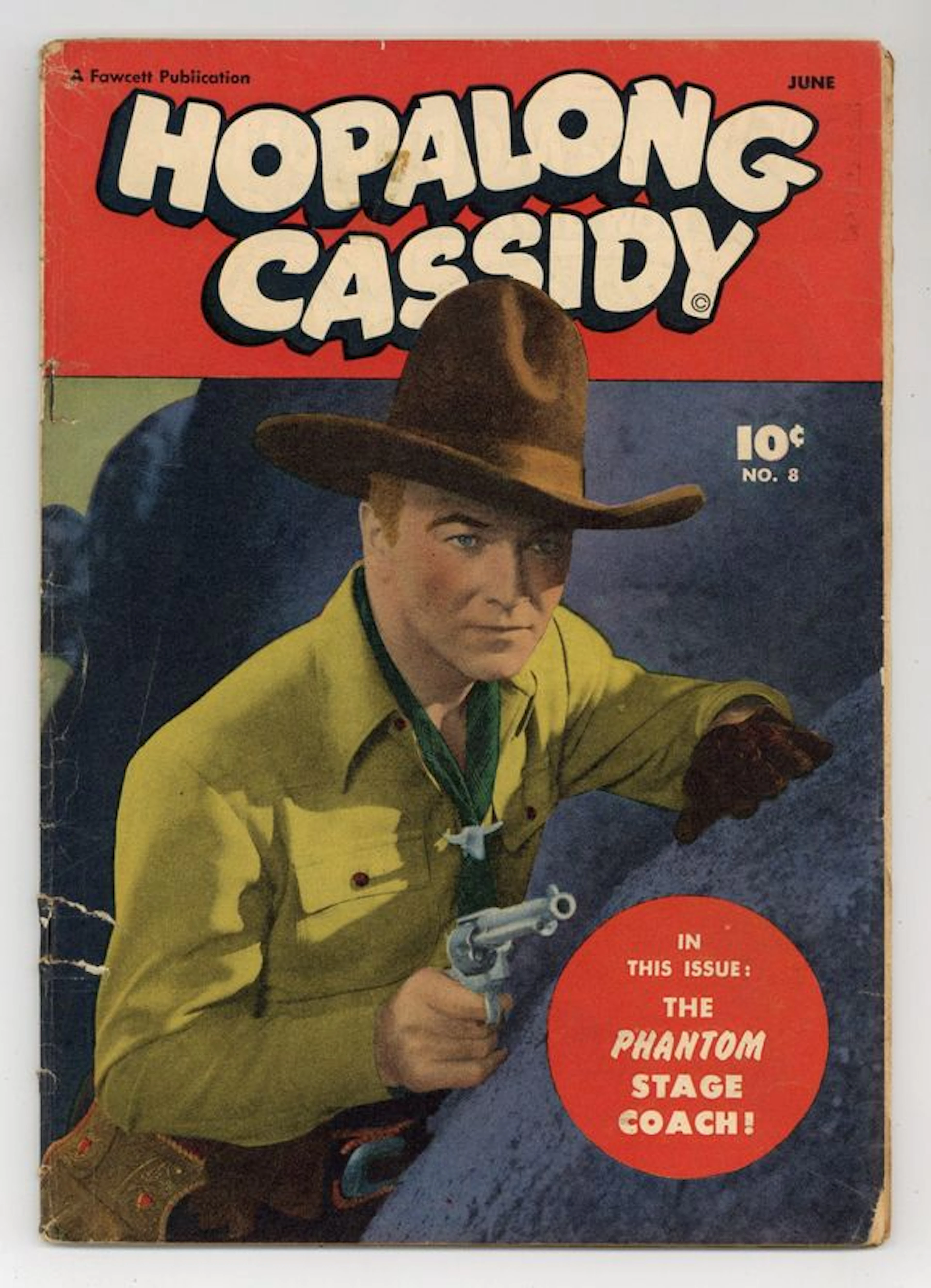 Hopalong Cassidy (1943 Fawcett/DC) 8 GD+ 2.5