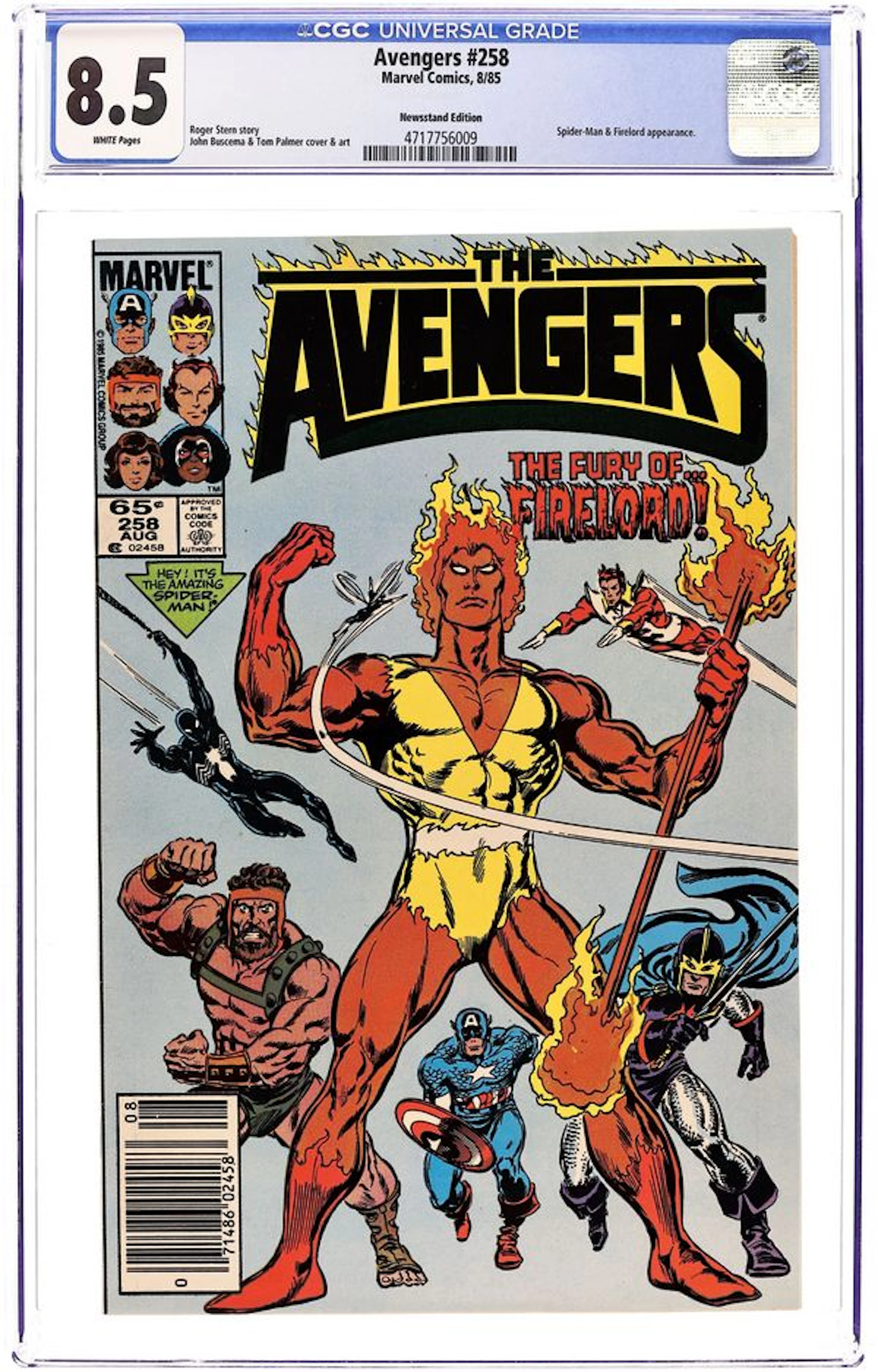 Avengers (1963 1st Series) 258N CGC 8.5