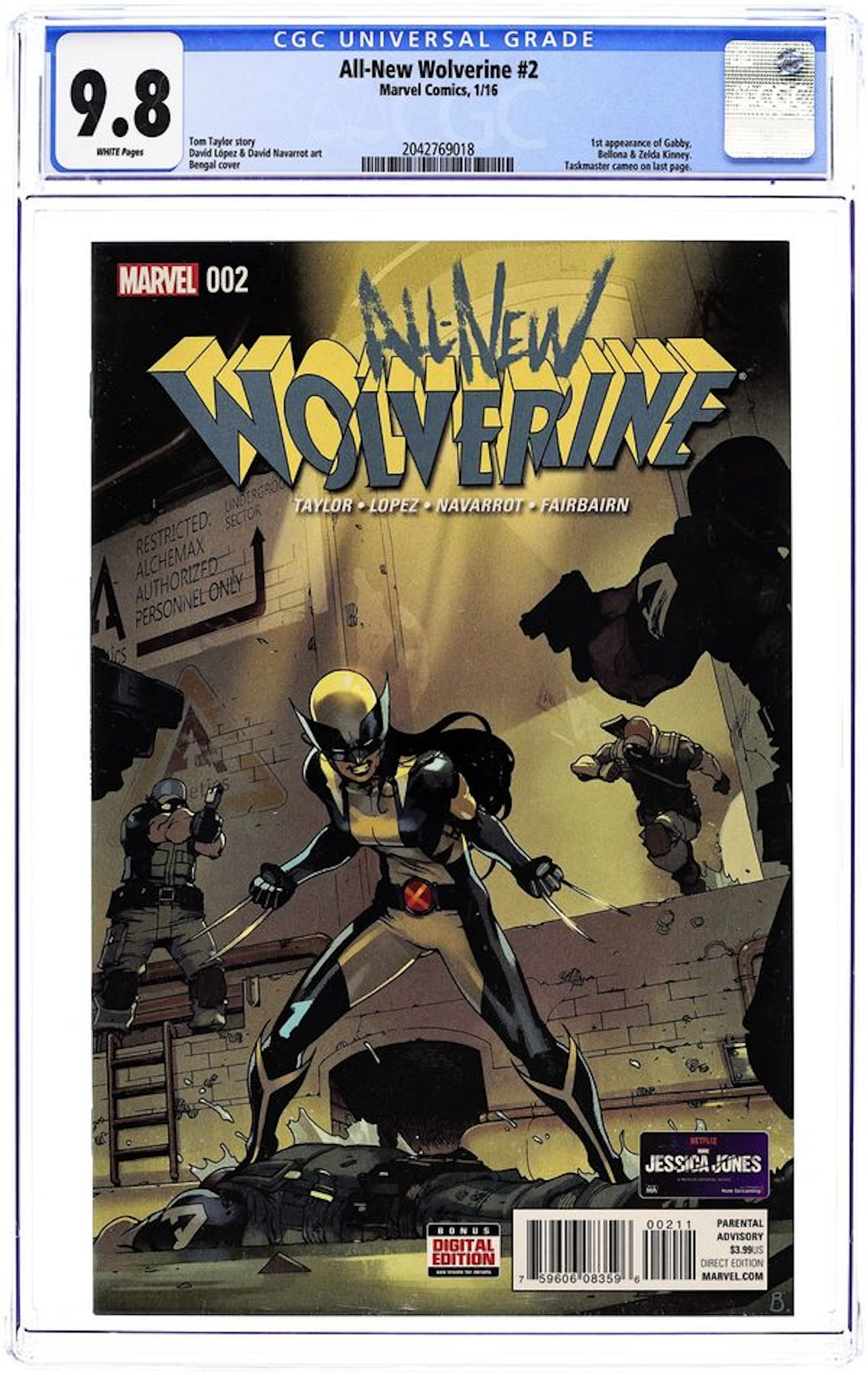 All New Wolverine (2016) 2A CGC 9.8