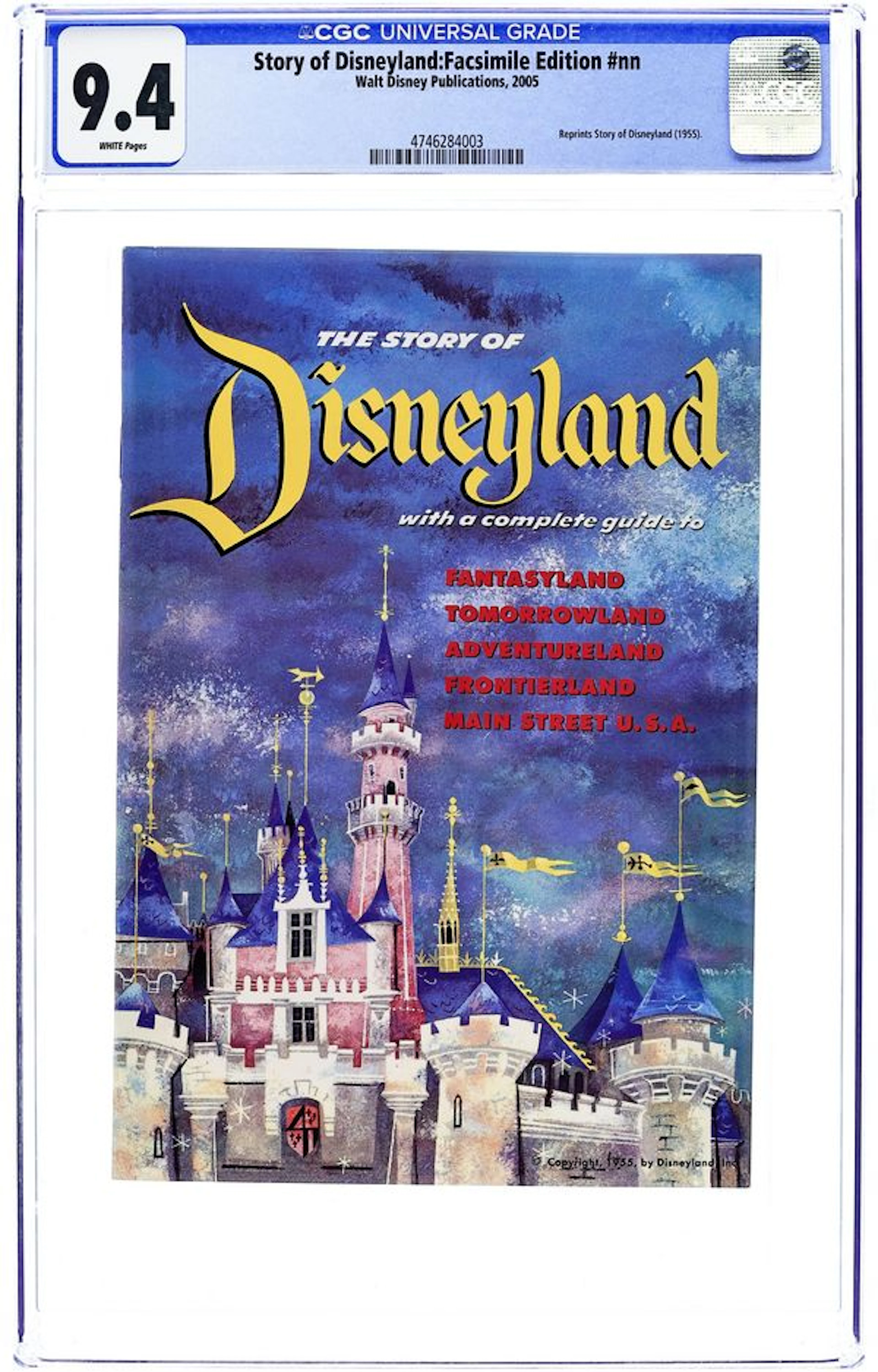 Story of Disneyland (2005 Walt Disney Publications) Facsimile Edition 1 CGC 9.4