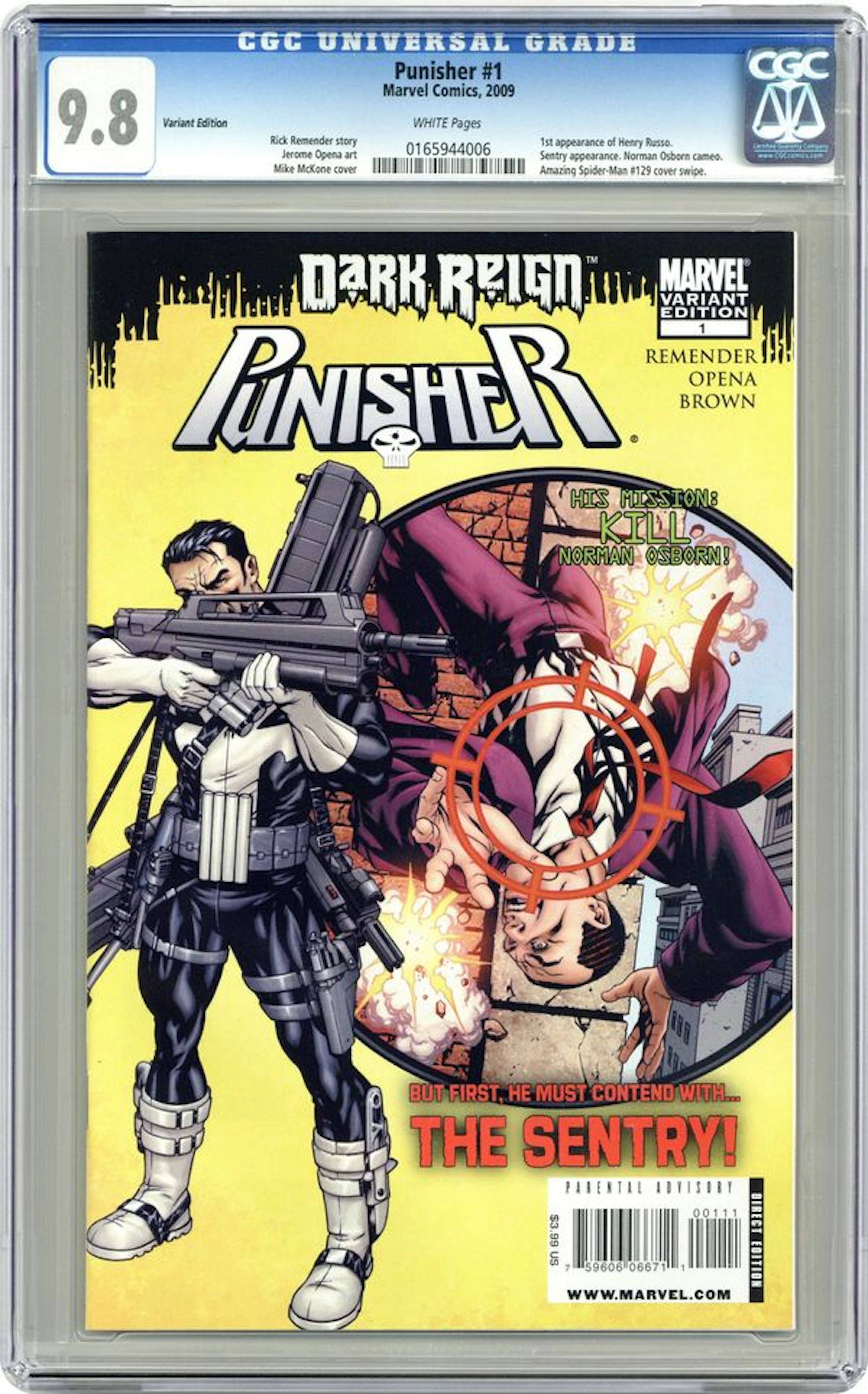 Punisher (2009 8th Series) 1B CGC 9.8