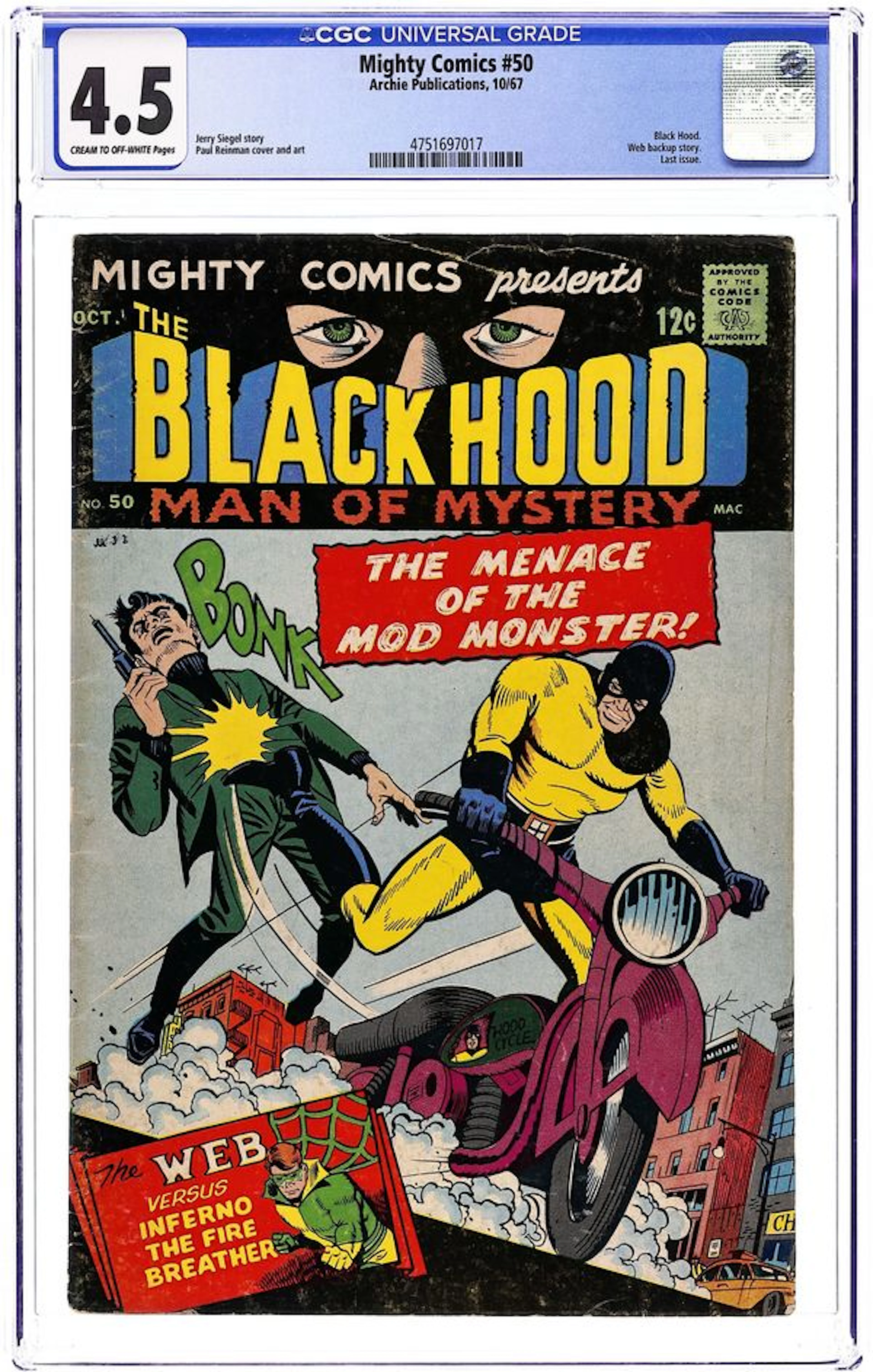 Mighty Comics (1966) 50 CGC 4.5