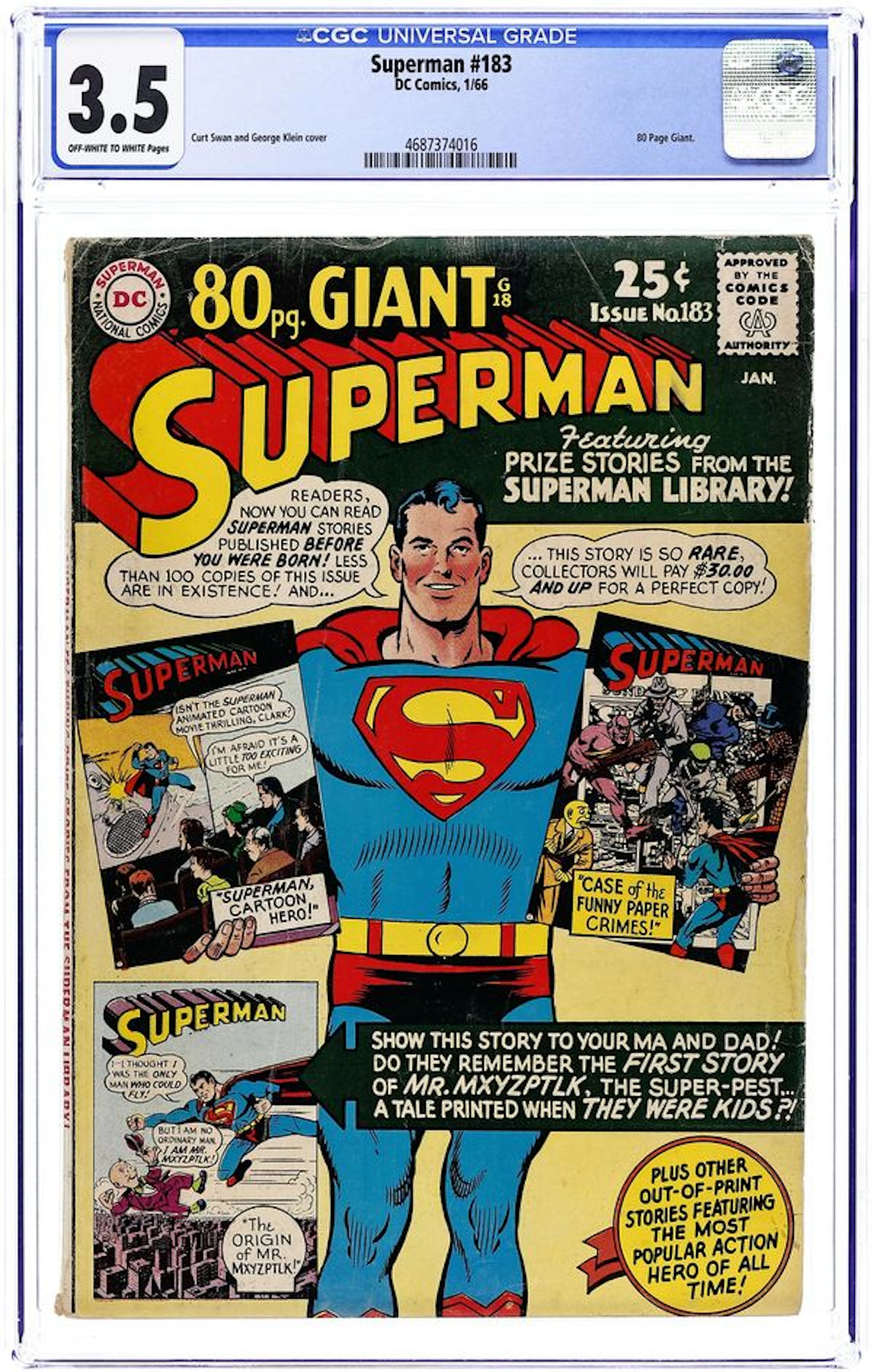 Superman (1939 1st Series) 183 CGC 3.5