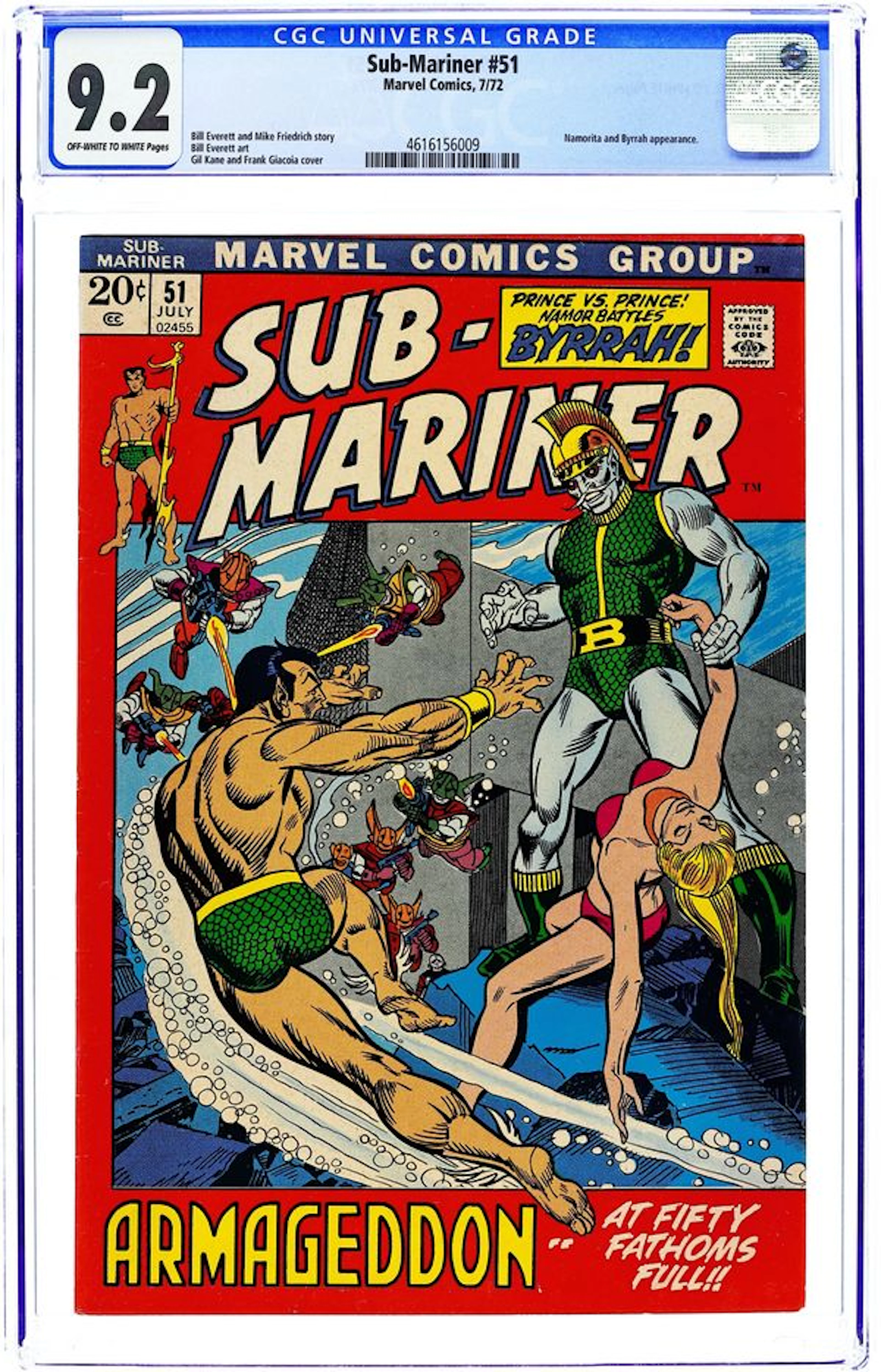 Sub-Mariner (1968 1st Series) 51 CGC 9.2