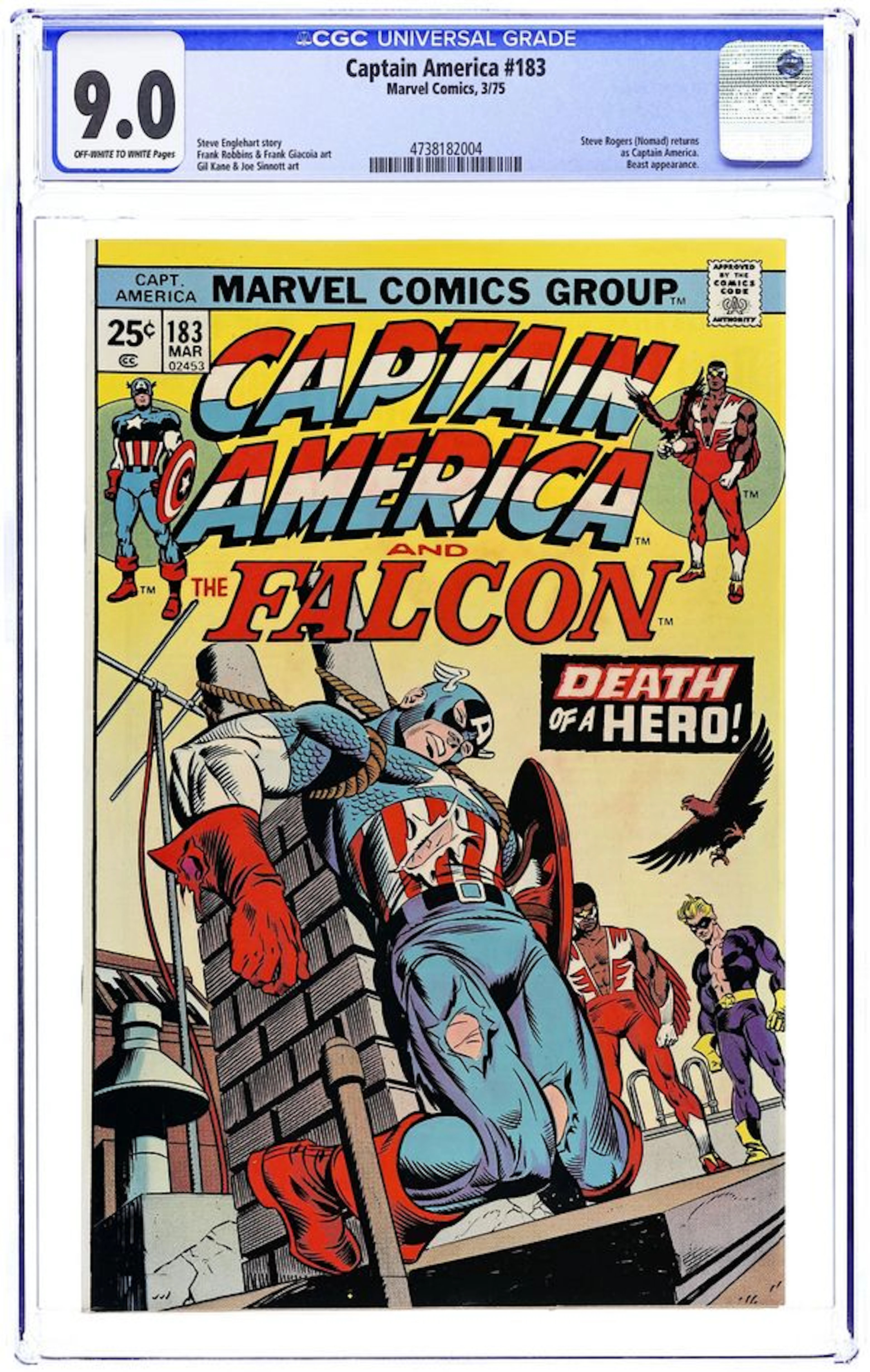 Captain America (1968 1st Series) 183 CGC 9.0