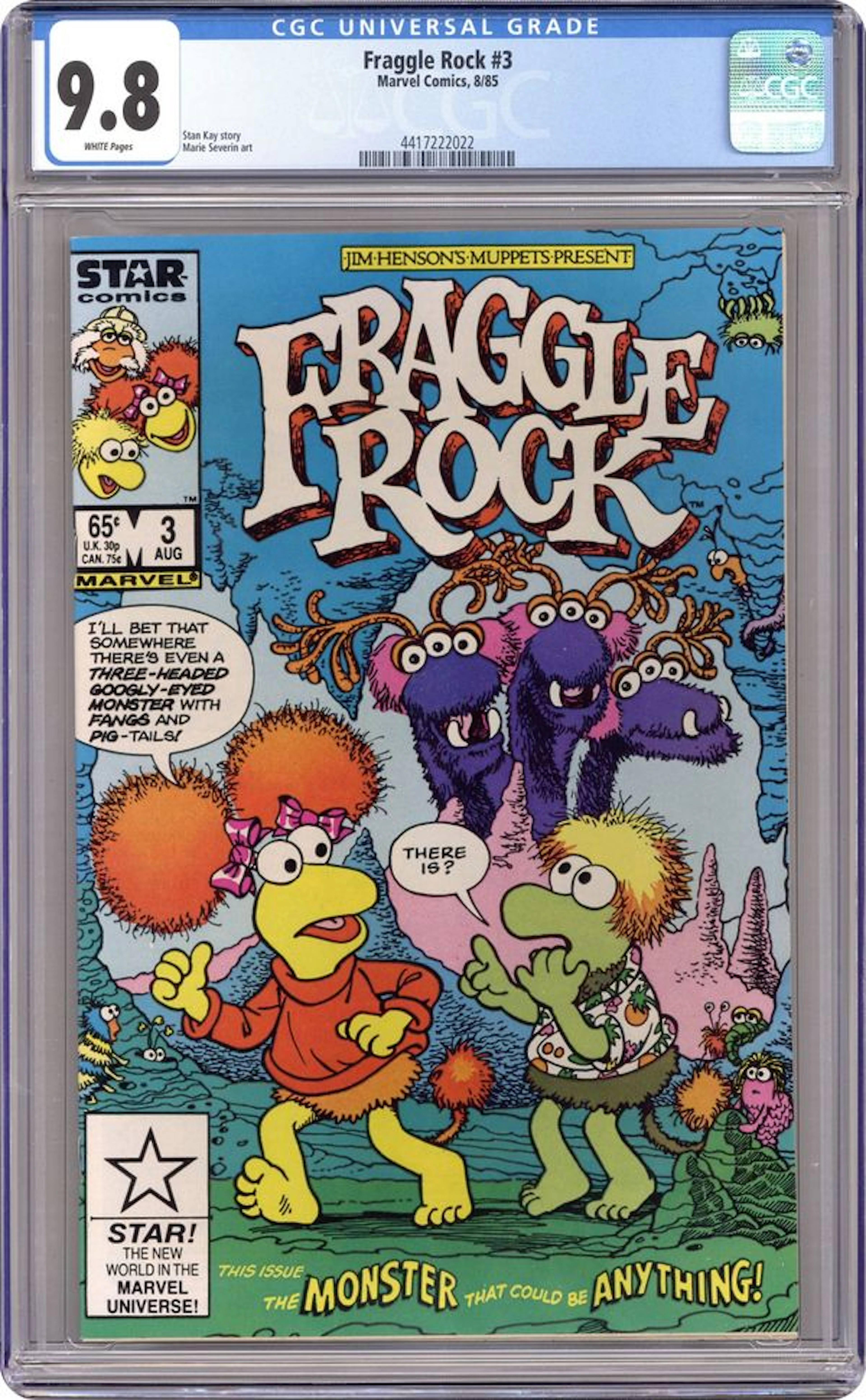 Fraggle Rock (1985 Marvel/Star Comics) 3 CGC 9.8