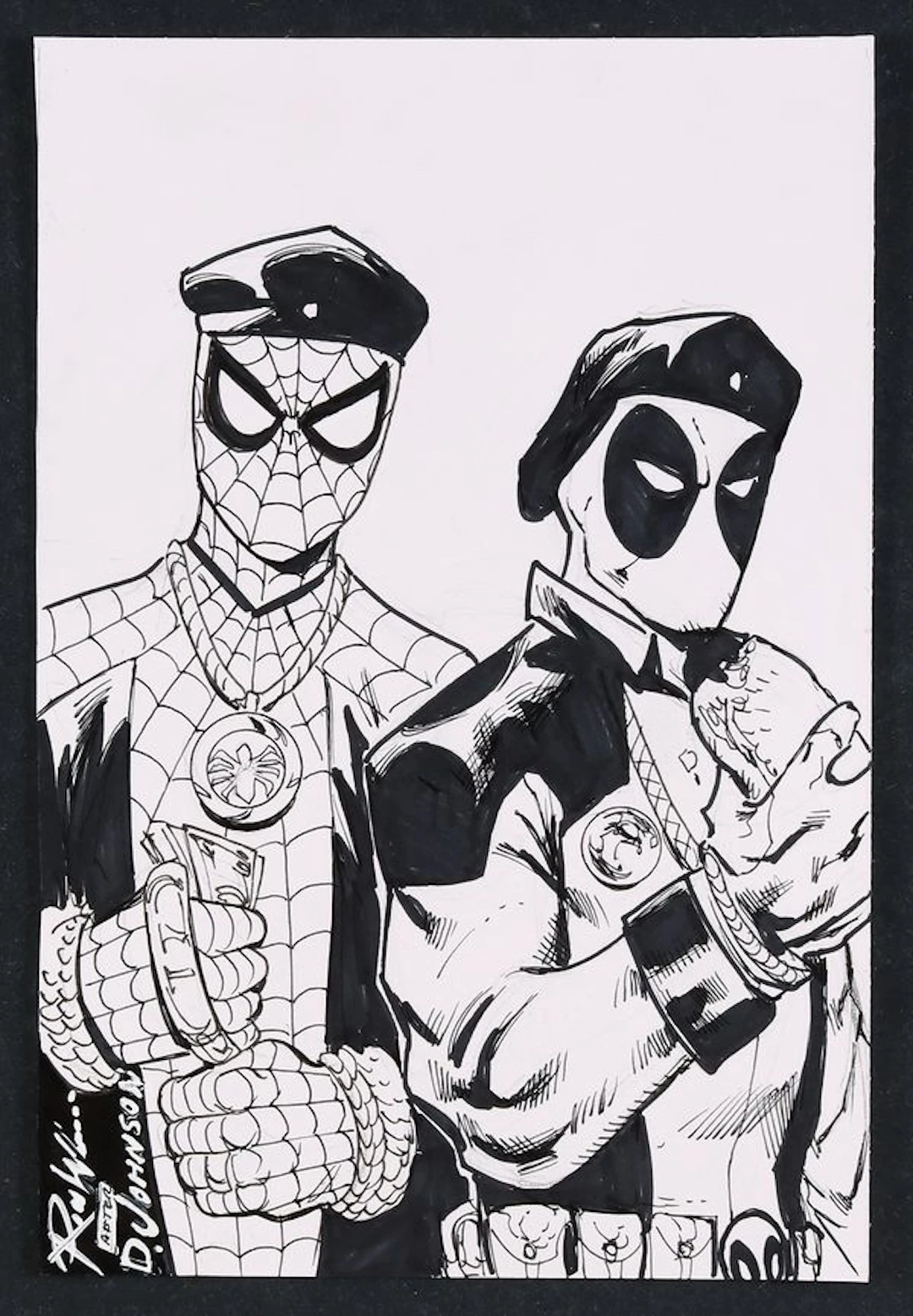 Spider-Man/Deadpool #1 Hip Hop Variant Homage Sketch by Ron Williams