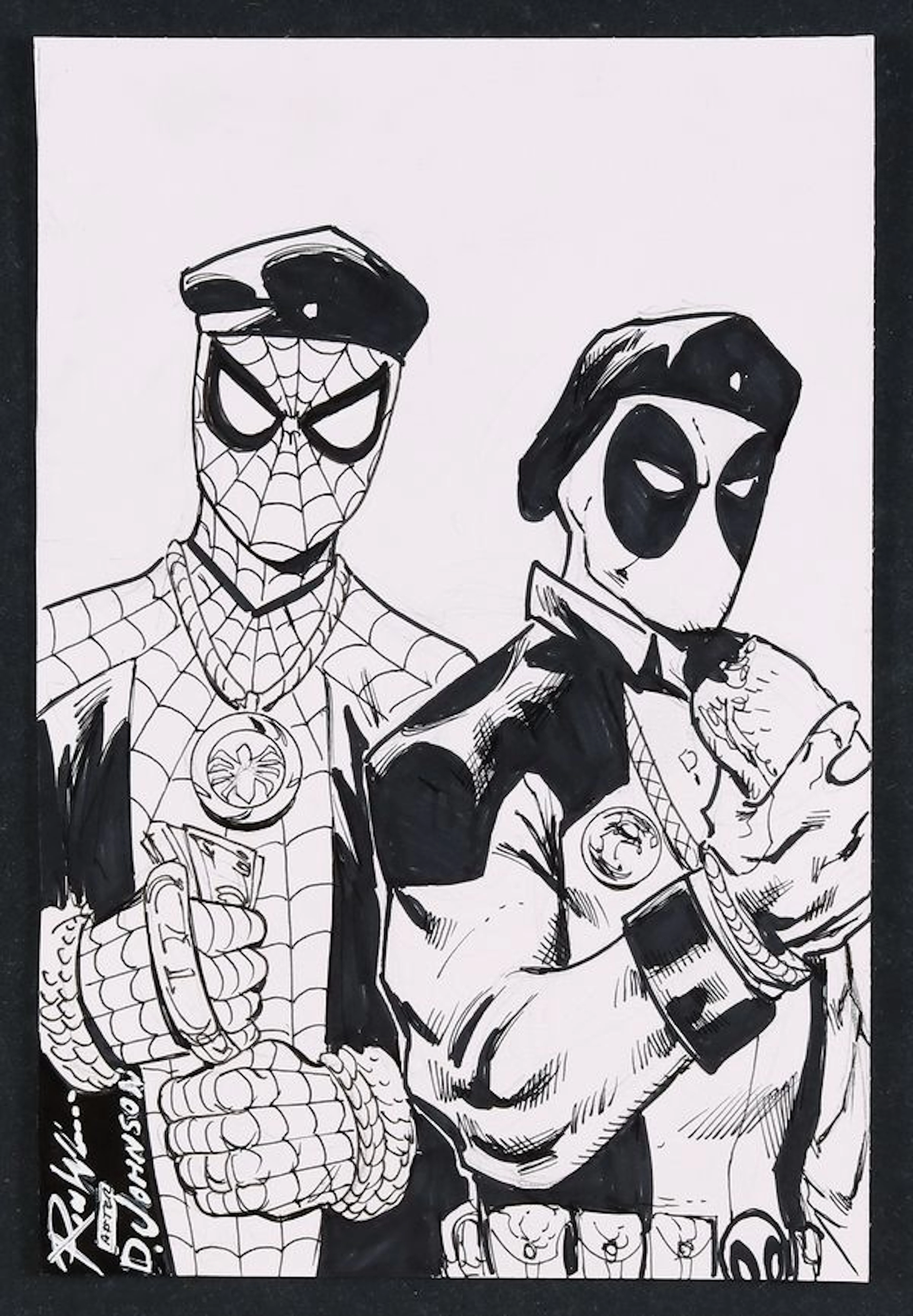 Spider-Man/Deadpool #1 Hip Hop Variant Homage Sketch by Ron Williams