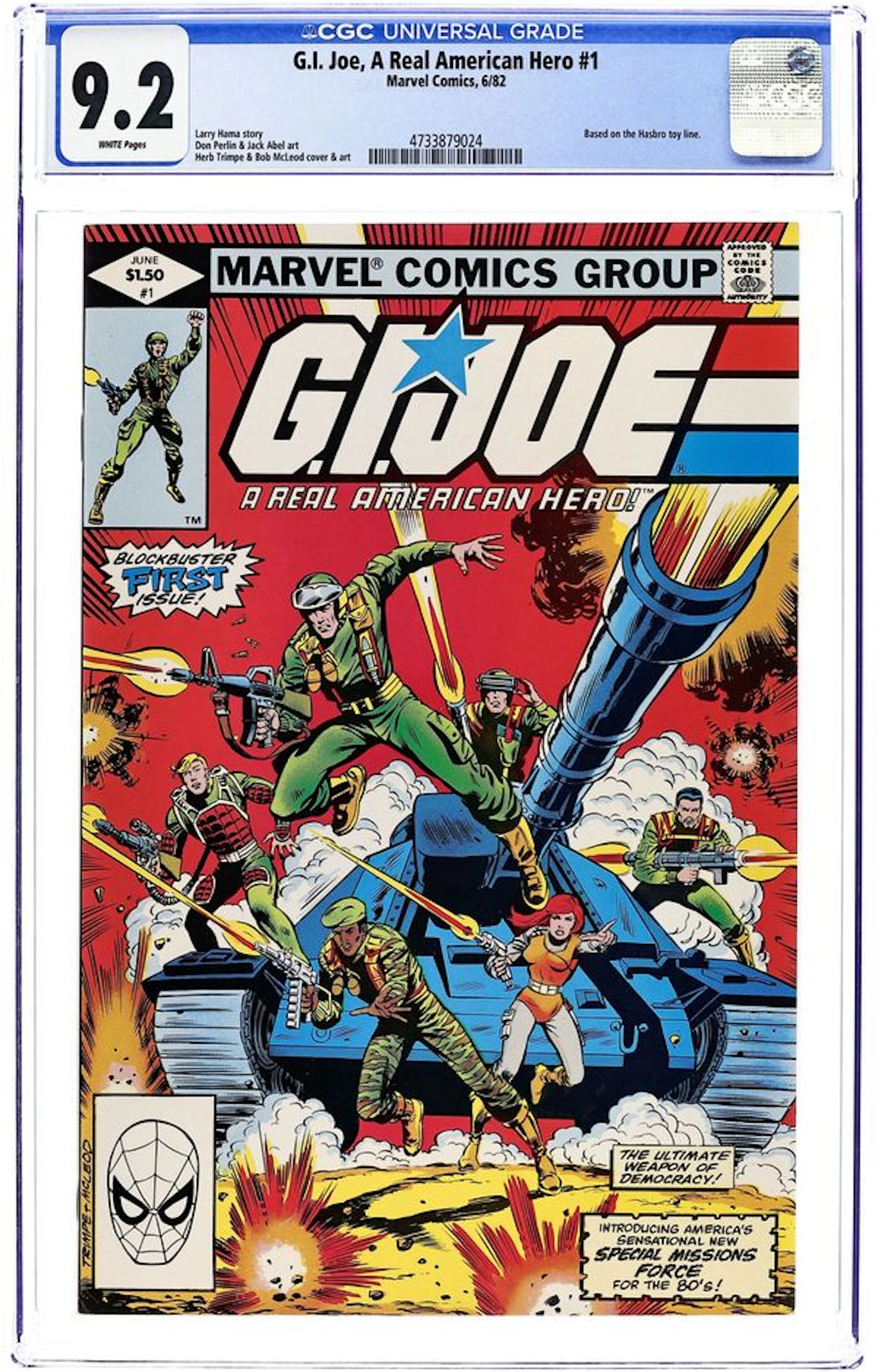 GI Joe A Real American Hero (1982 Marvel) 1D CGC 9.2
