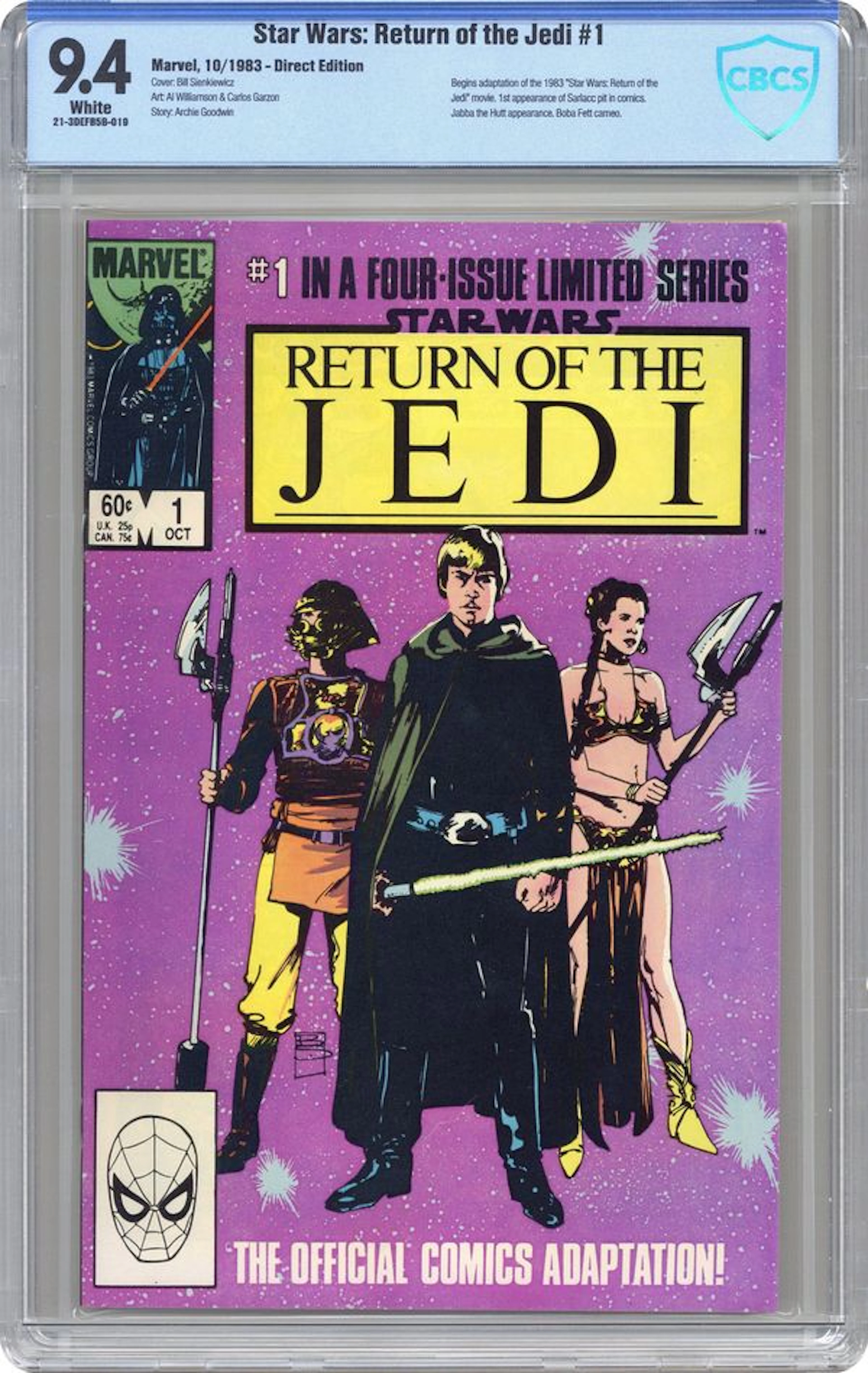 Star Wars Return of the Jedi (1983 Marvel) 1A.D CBCS 9.4