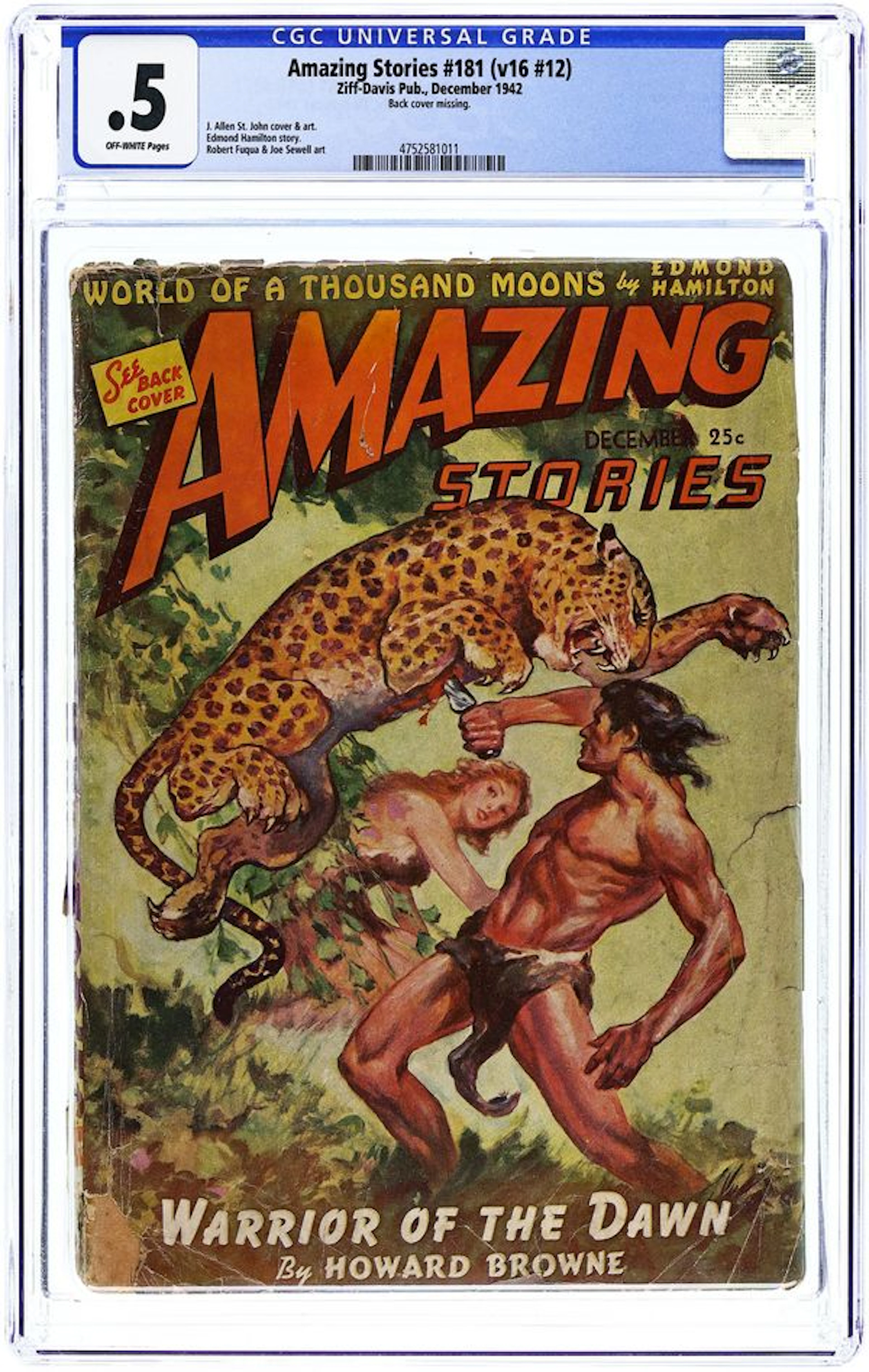Amazing Stories (1926-Present Experimenter) Pulp Vol. 16 #12 CGC 0.5