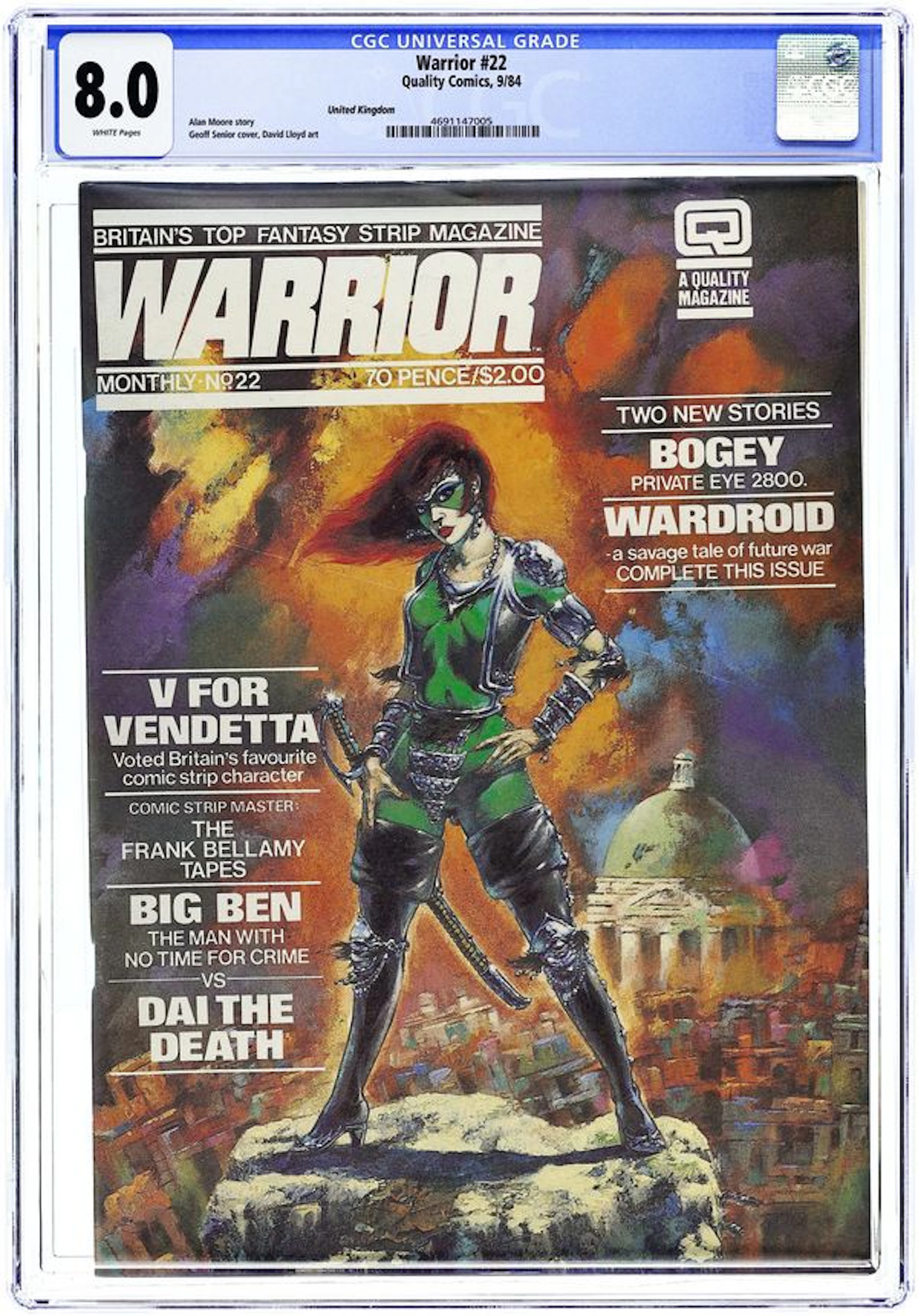 Warrior (UK 1982 Quality) 22 CGC 8.0